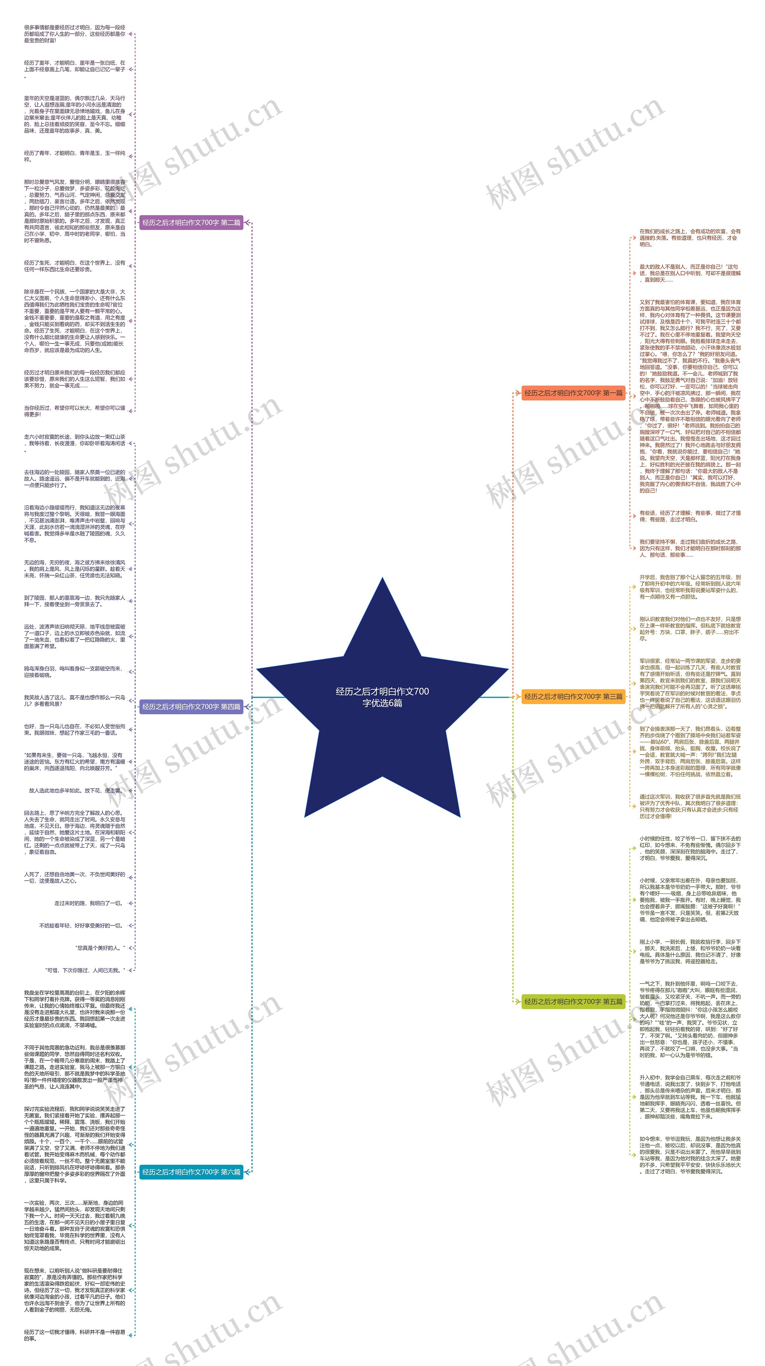 经历之后才明白作文700字优选6篇思维导图