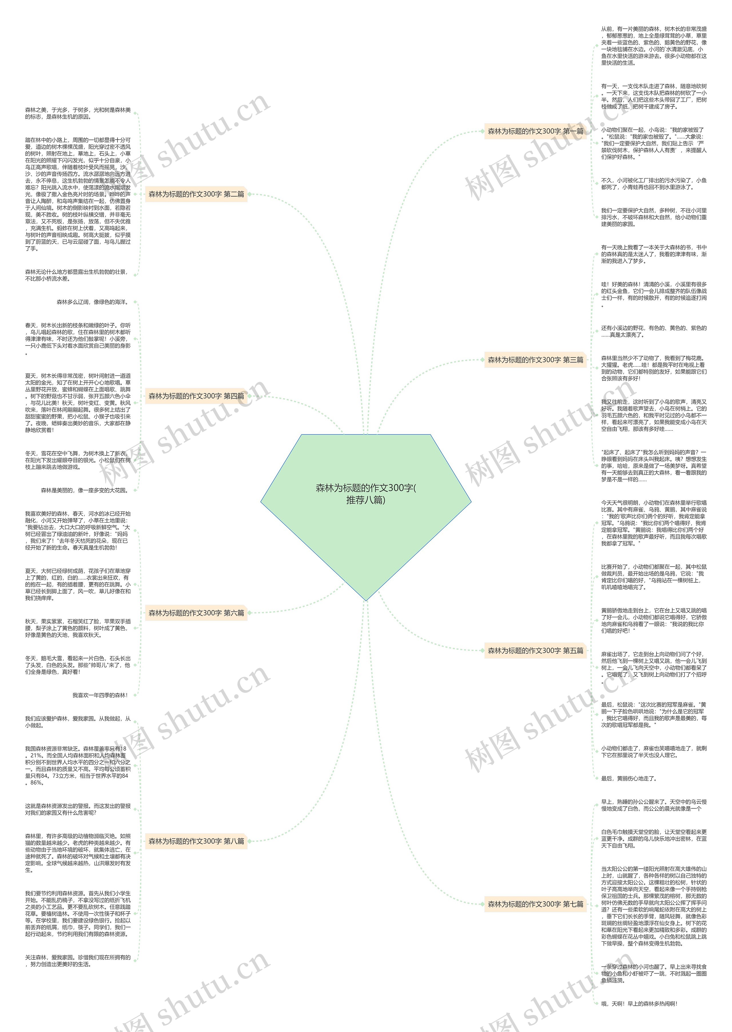 森林为标题的作文300字(推荐八篇)思维导图