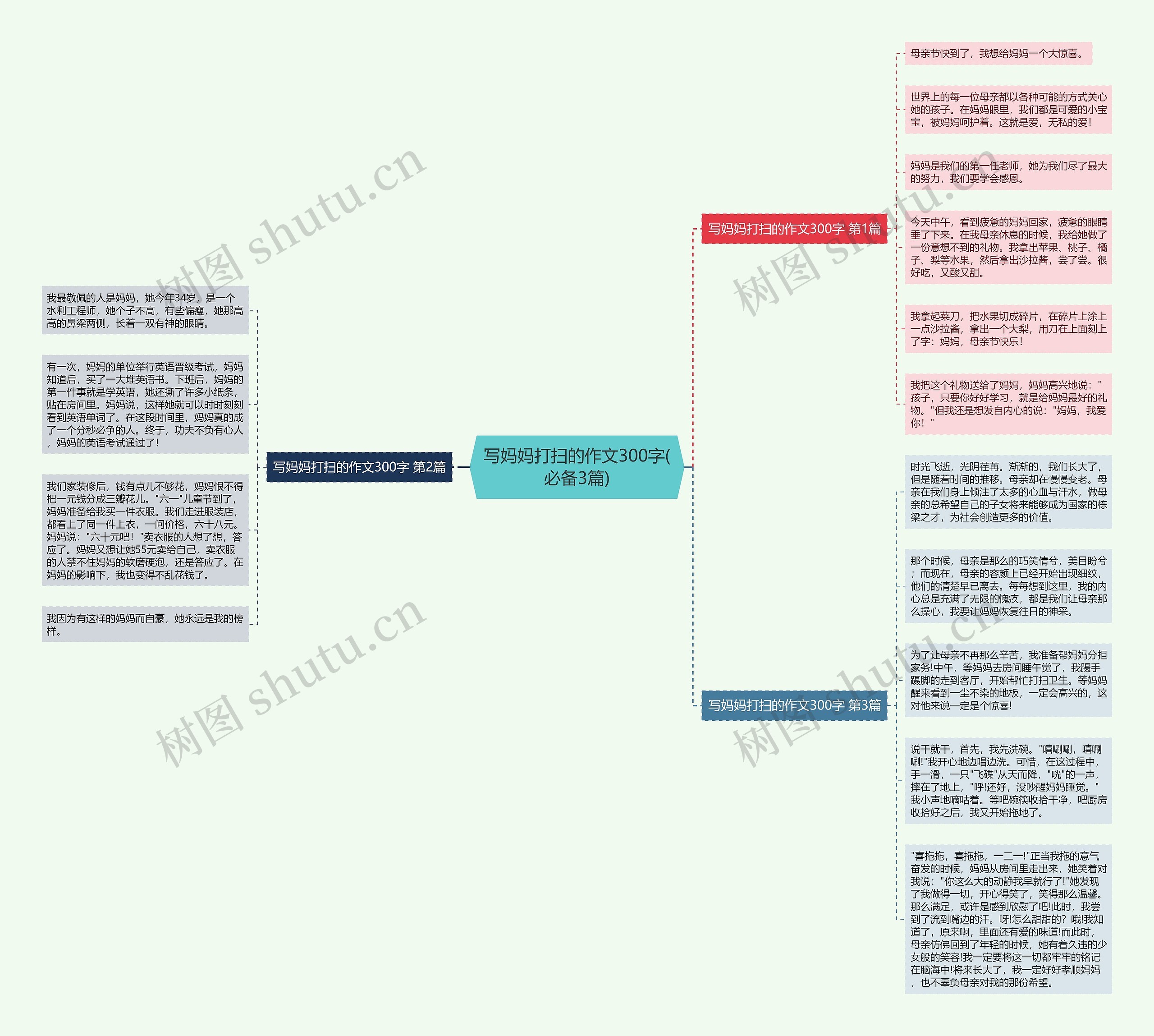 写妈妈打扫的作文300字(必备3篇)思维导图