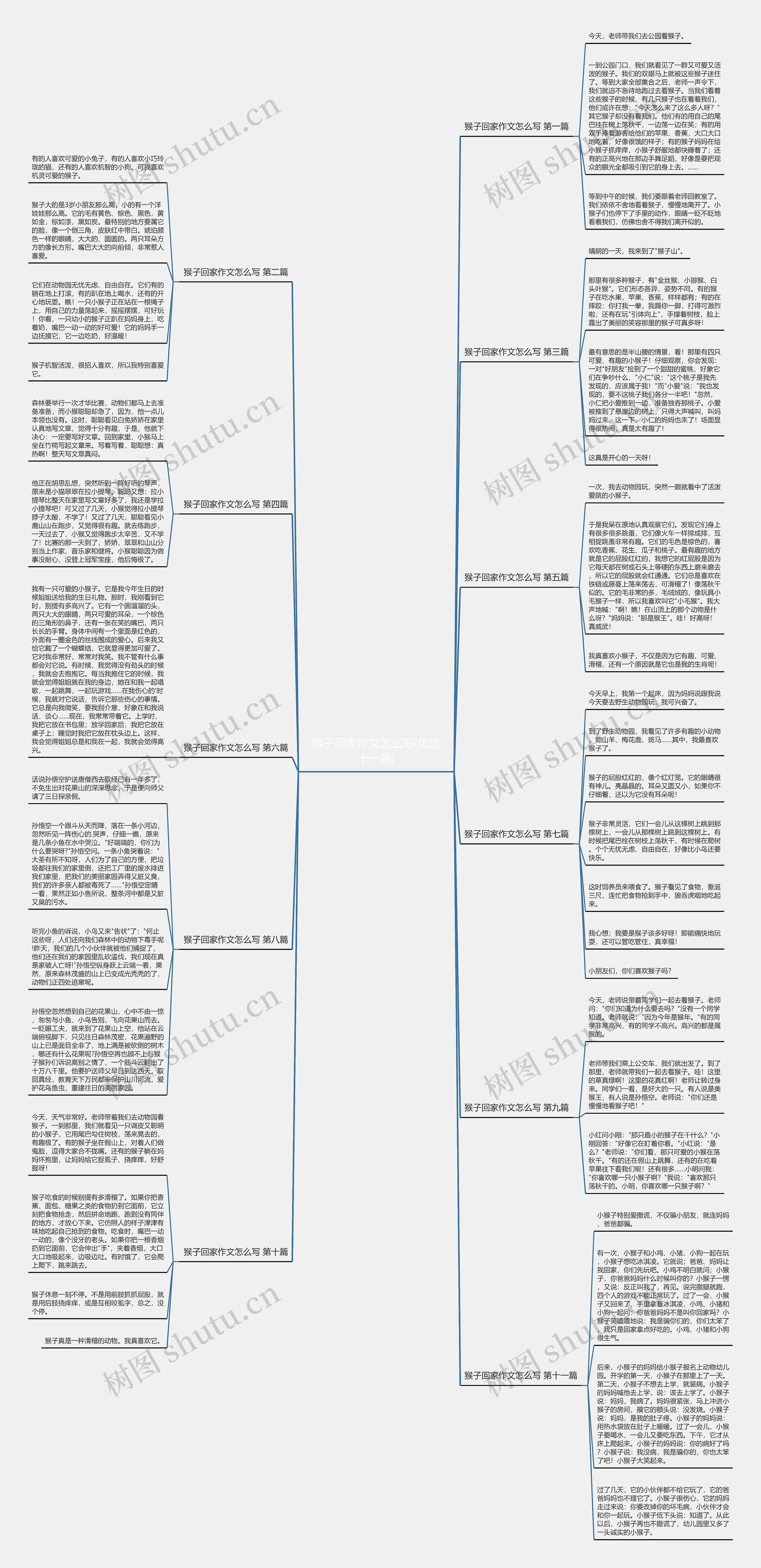 猴子回家作文怎么写(优选十一篇)思维导图