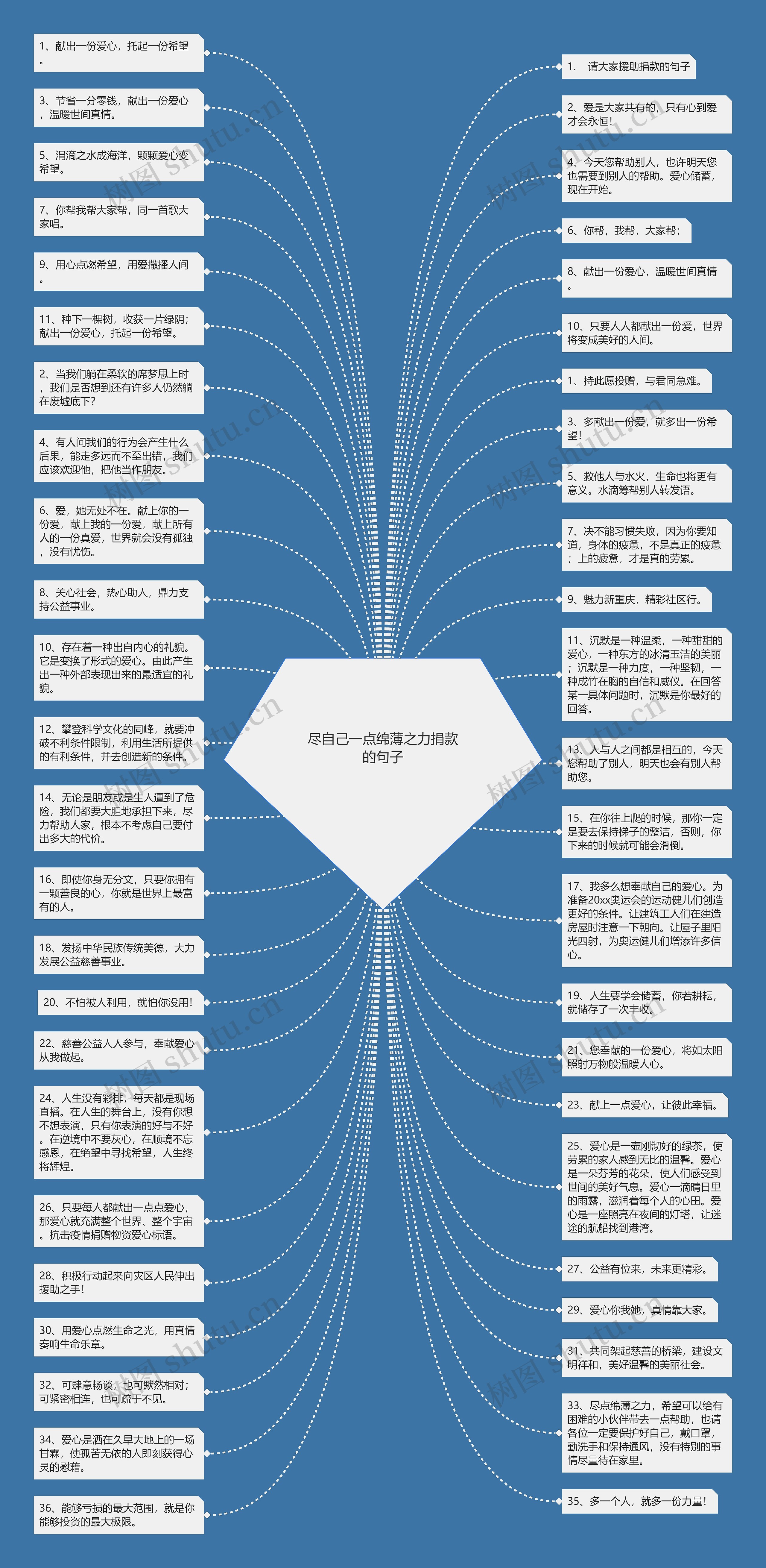 尽自己一点绵薄之力捐款的句子思维导图