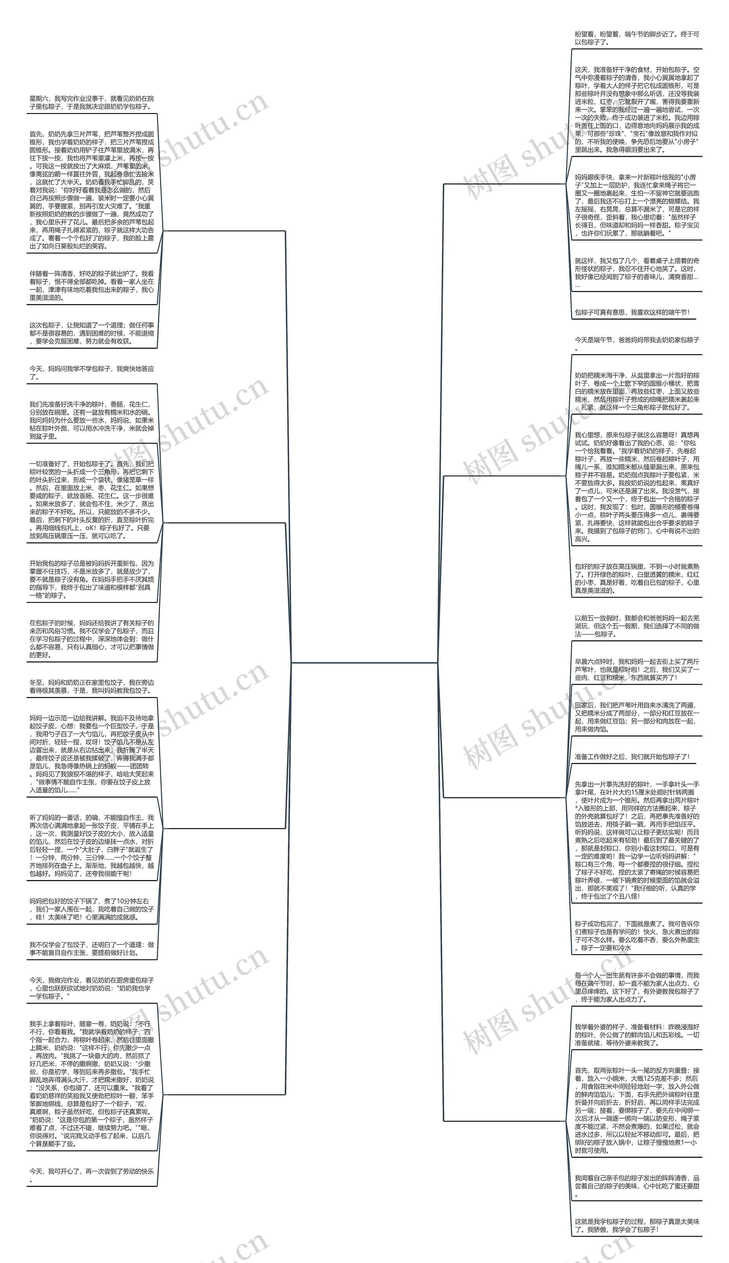 小学生作文 我学包粽子(推荐八篇)思维导图
