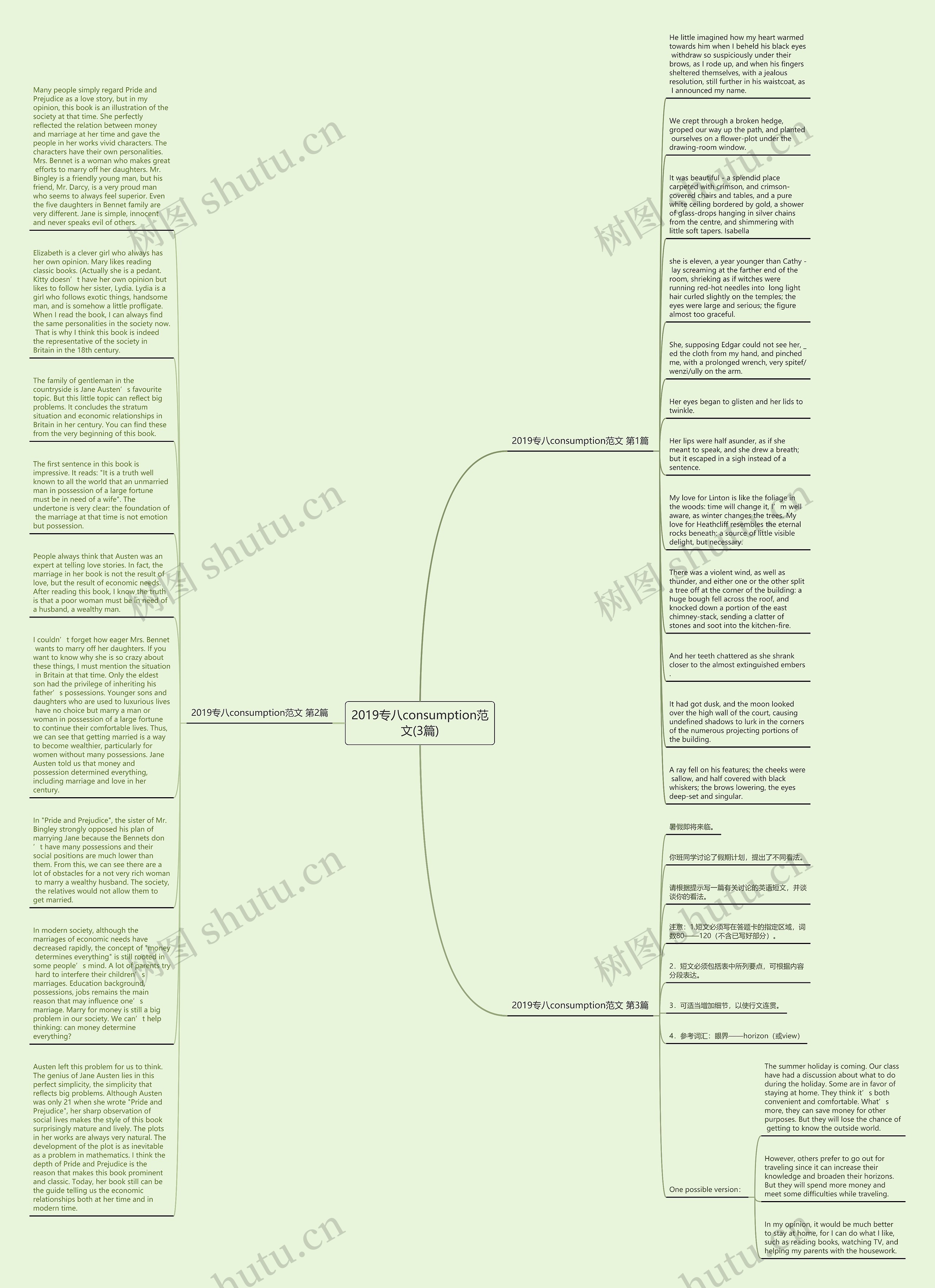 2019专八consumption范文(3篇)思维导图