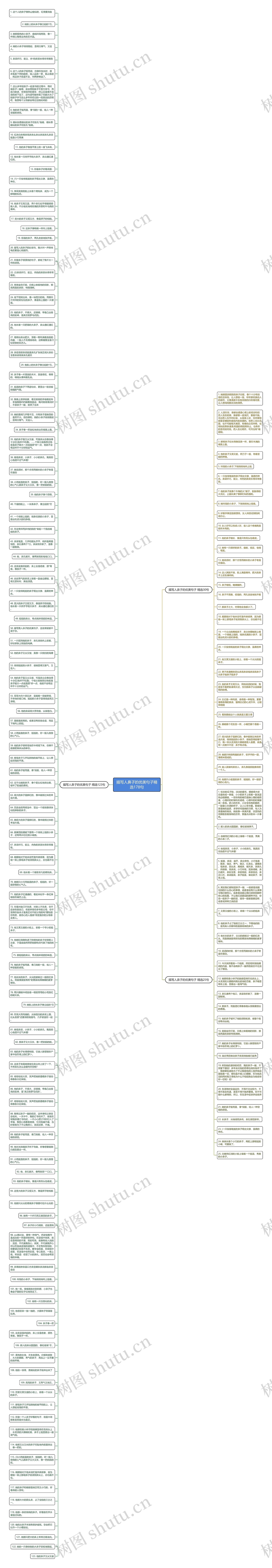 描写人鼻子的优美句子精选178句思维导图