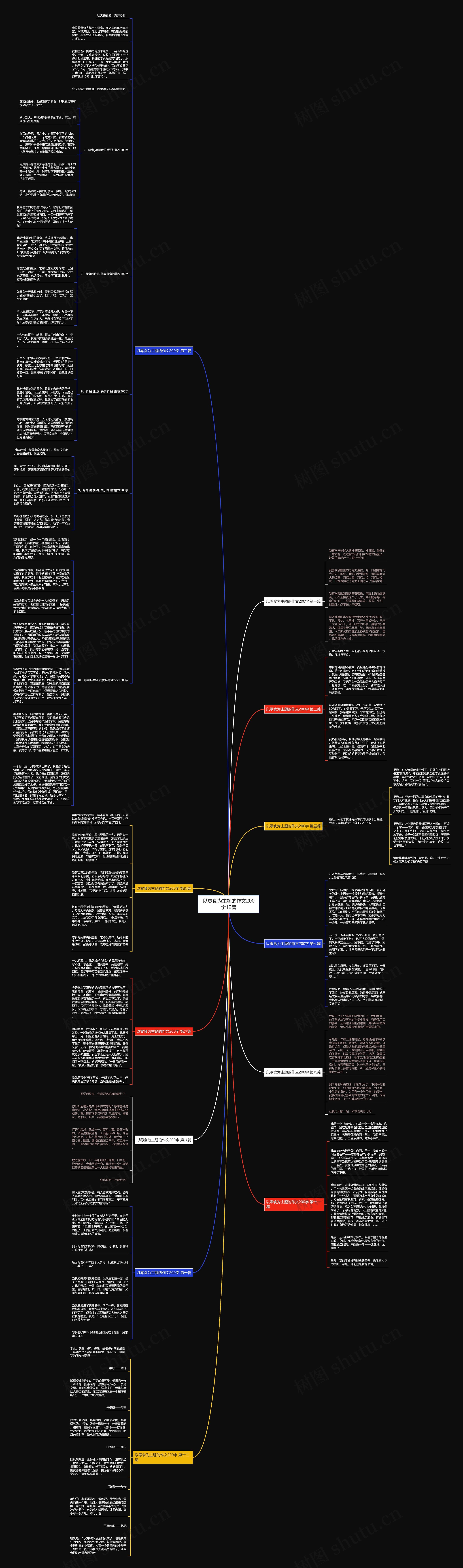 以零食为主题的作文200字12篇思维导图