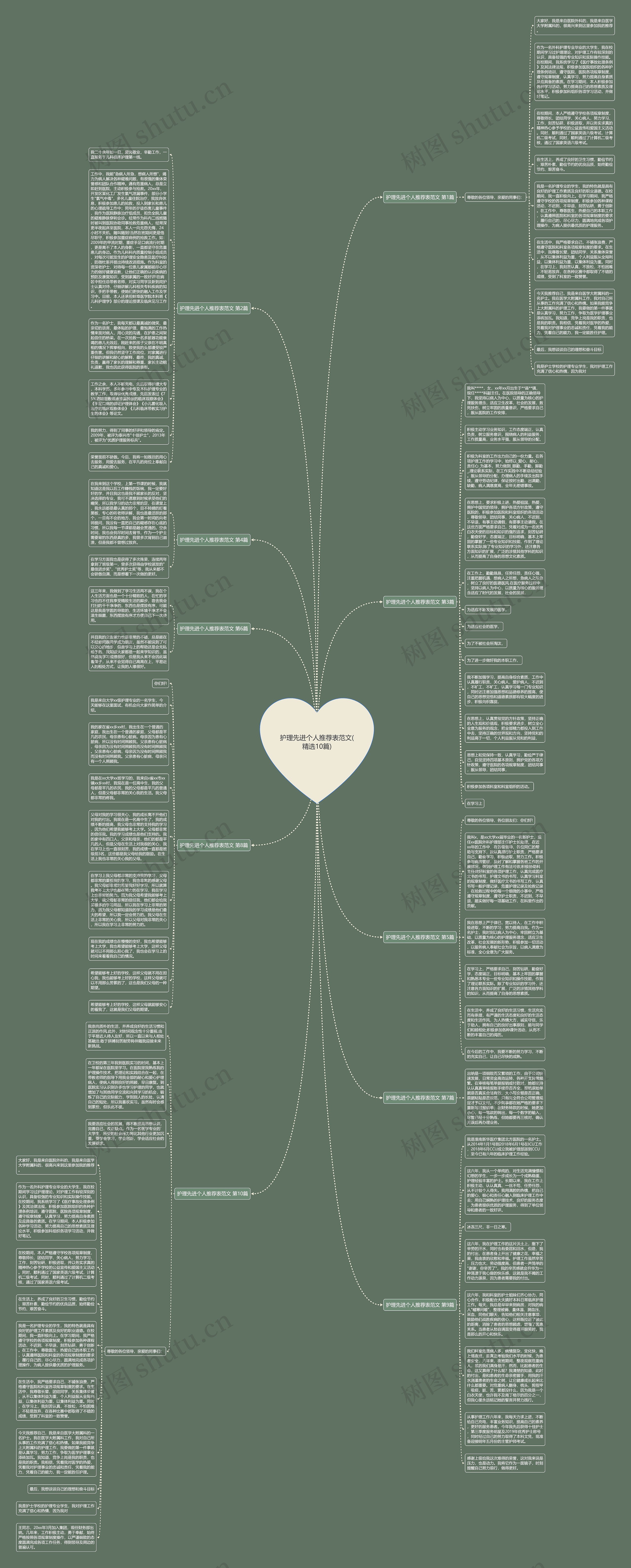 护理先进个人推荐表范文(精选10篇)思维导图高清图 护理先进个人推荐表范文(精选10篇)思维导图
