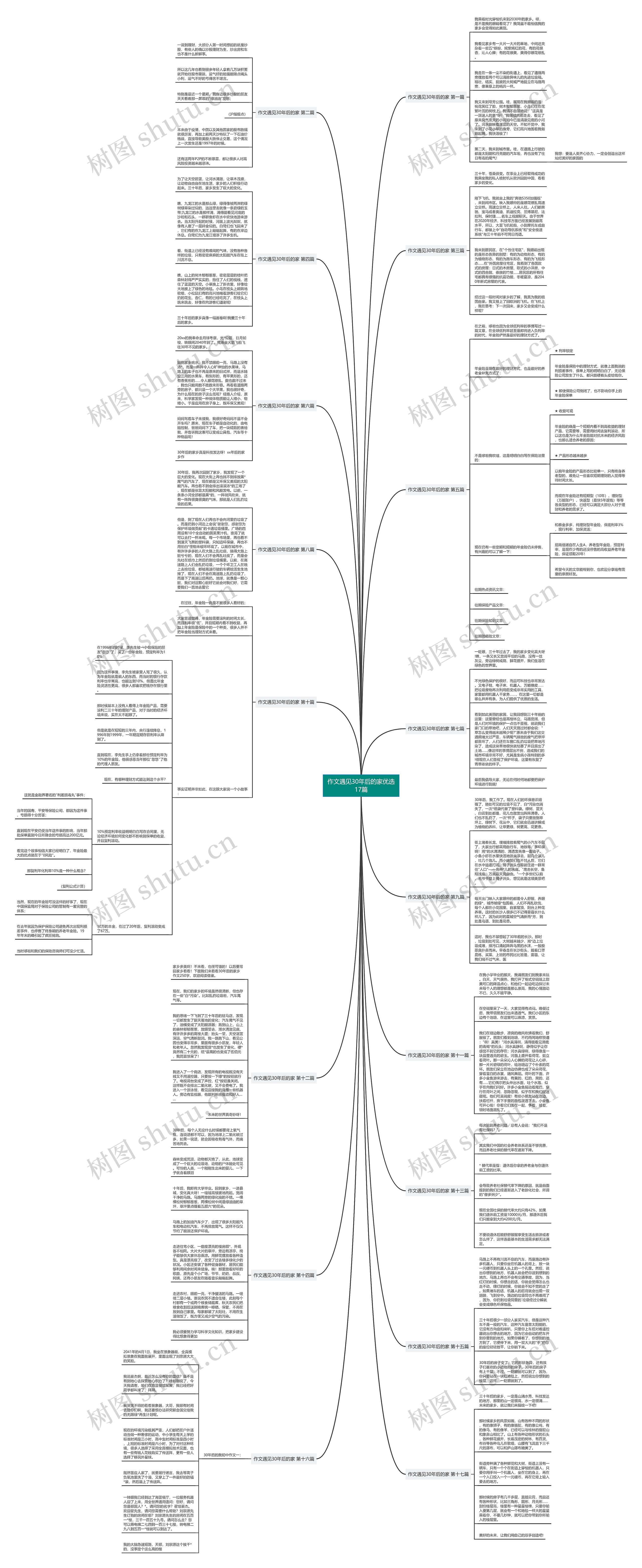 作文遇见30年后的家优选17篇思维导图