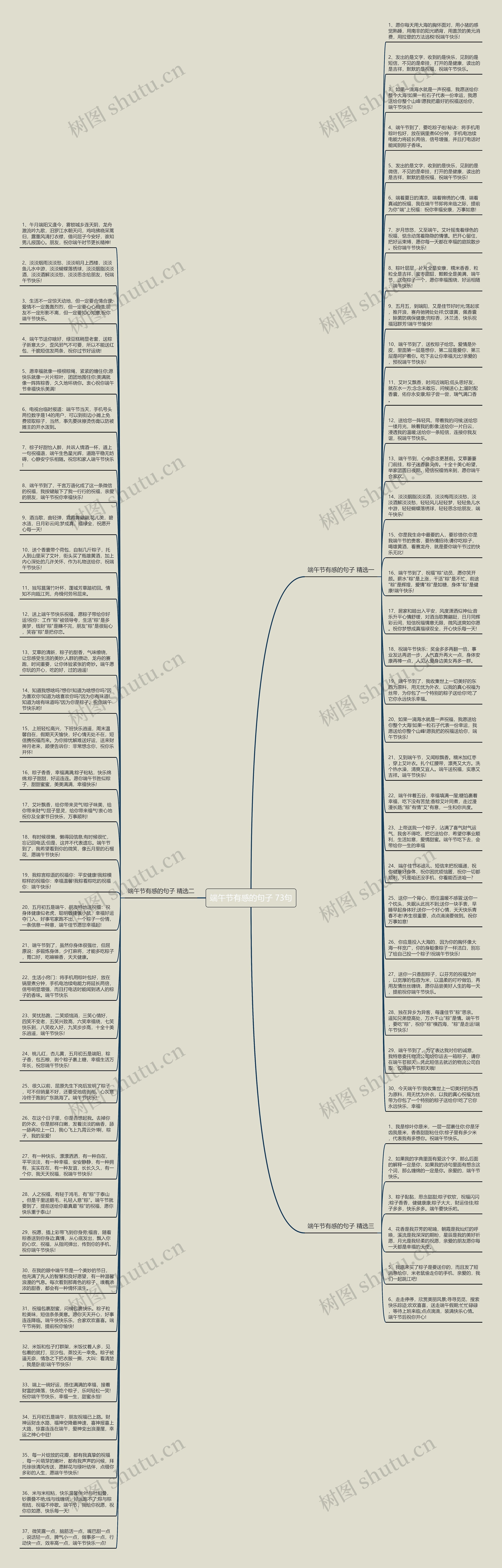 端午节有感的句子 73句思维导图
