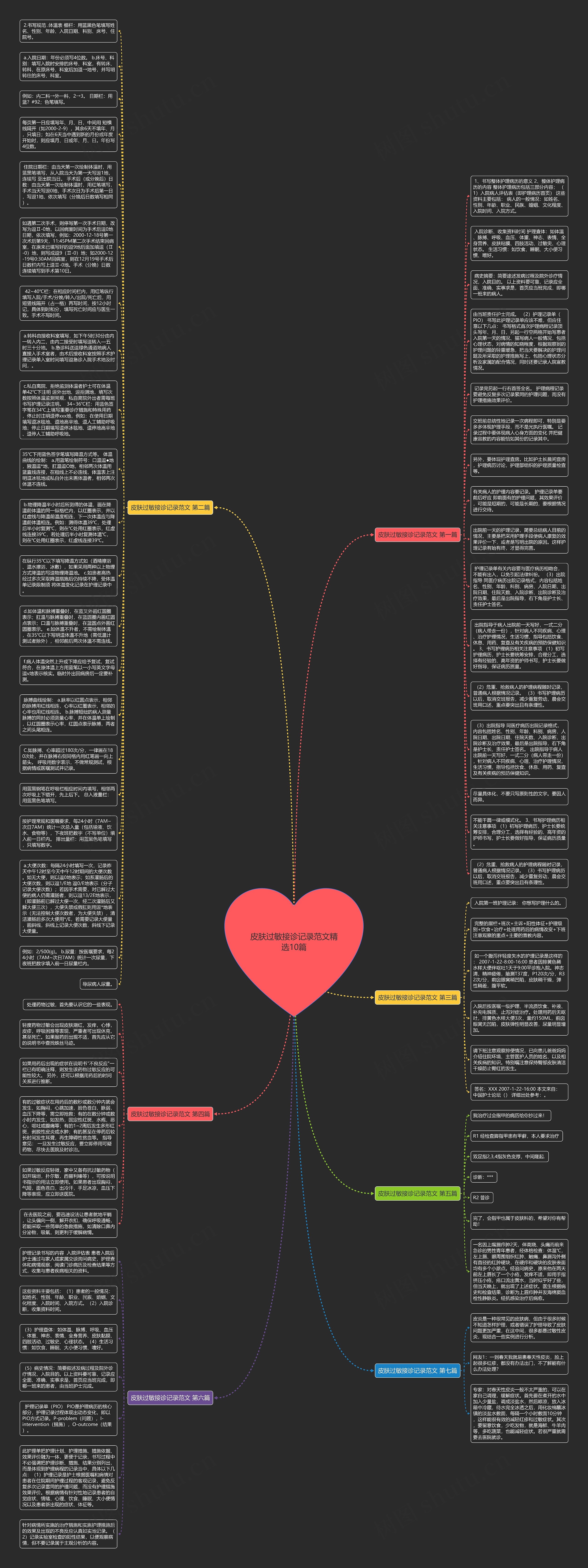 皮肤过敏接诊记录范文精选10篇思维导图