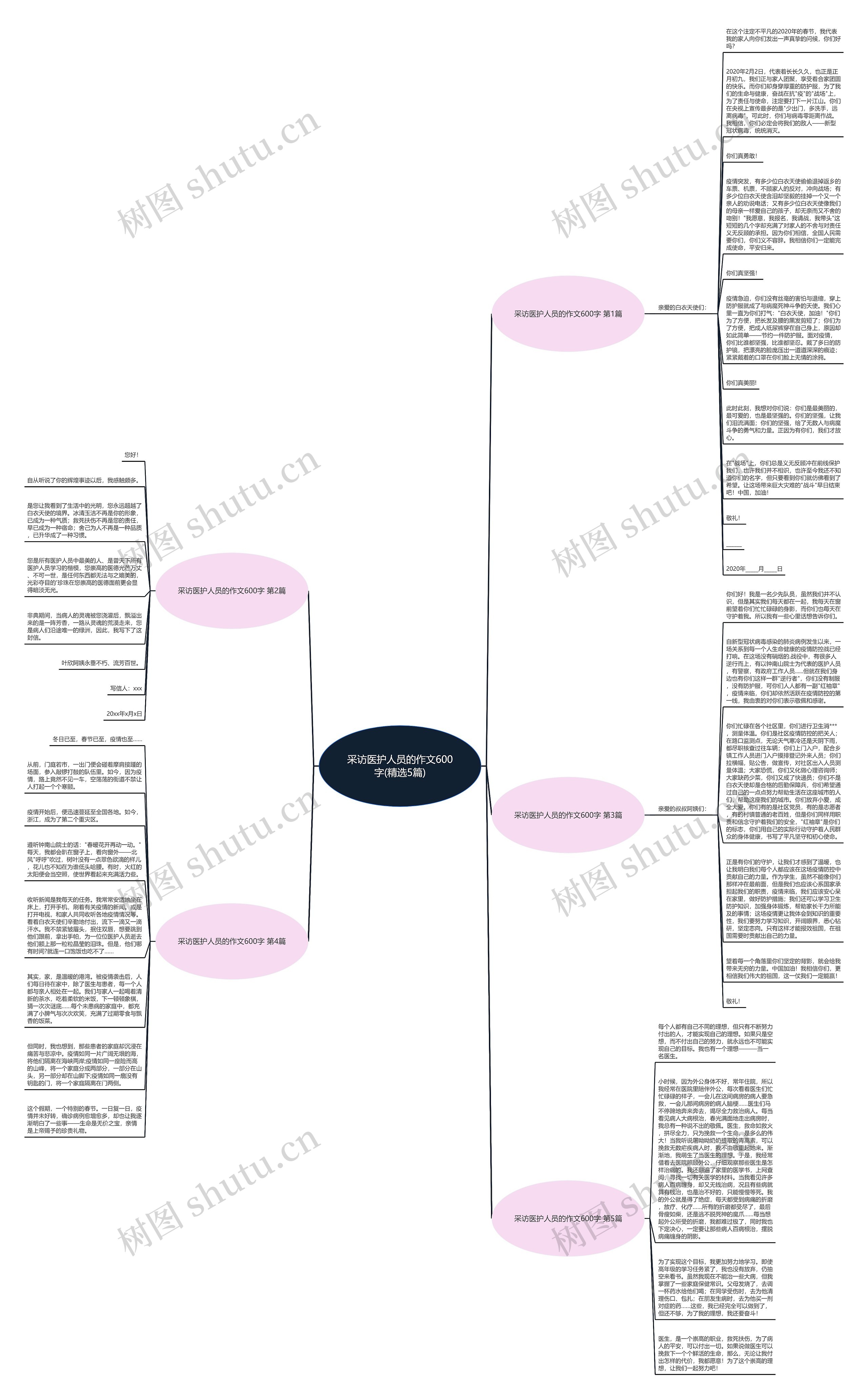 采访医护人员的作文600字(精选5篇)思维导图