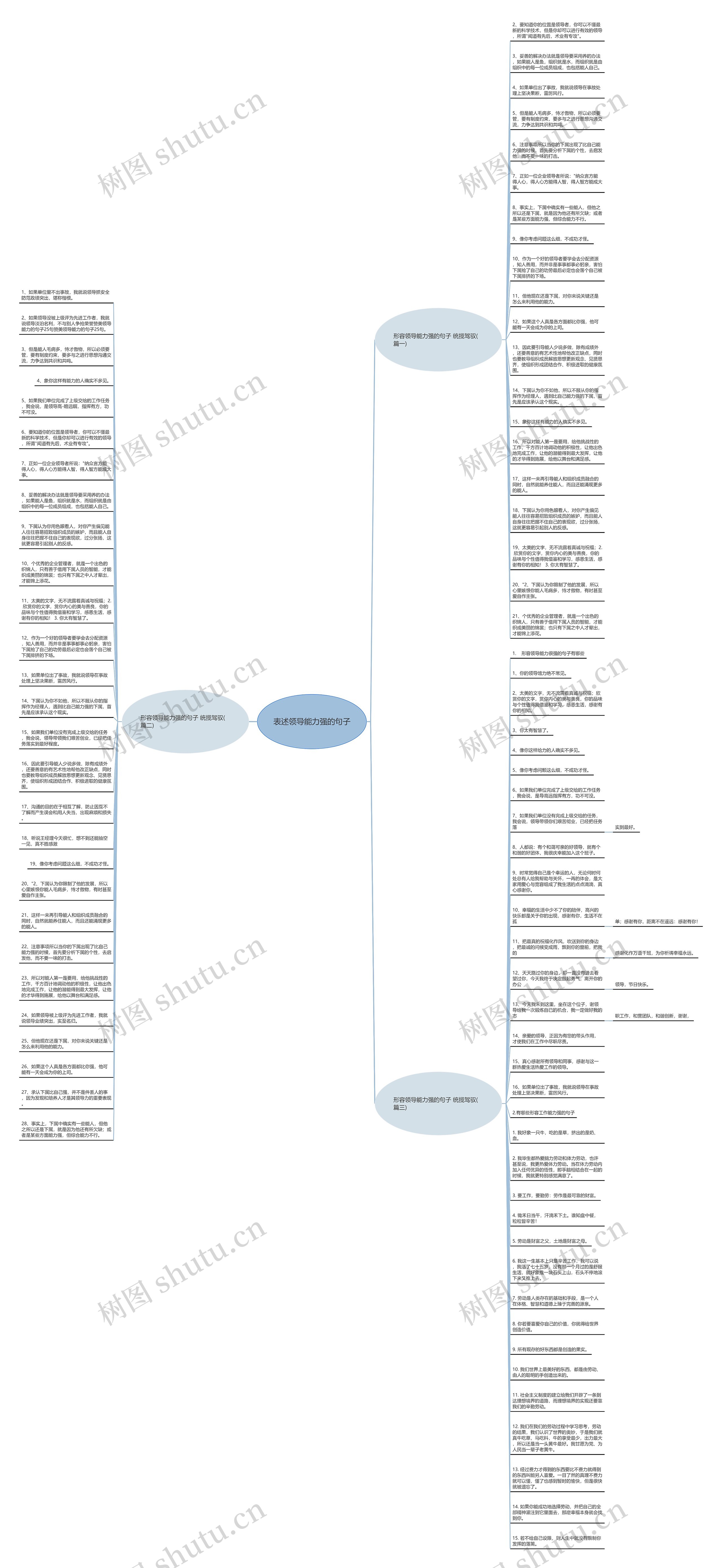 表述领导能力强的句子思维导图
