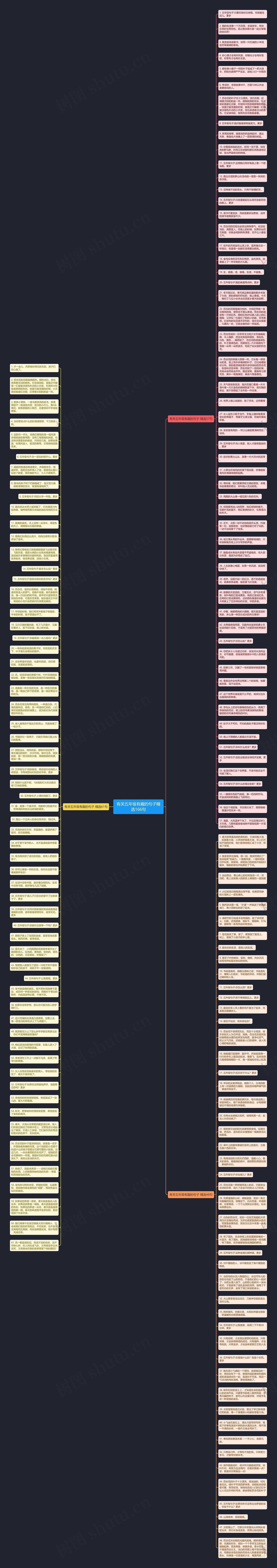 有关五年级有趣的句子精选166句思维导图