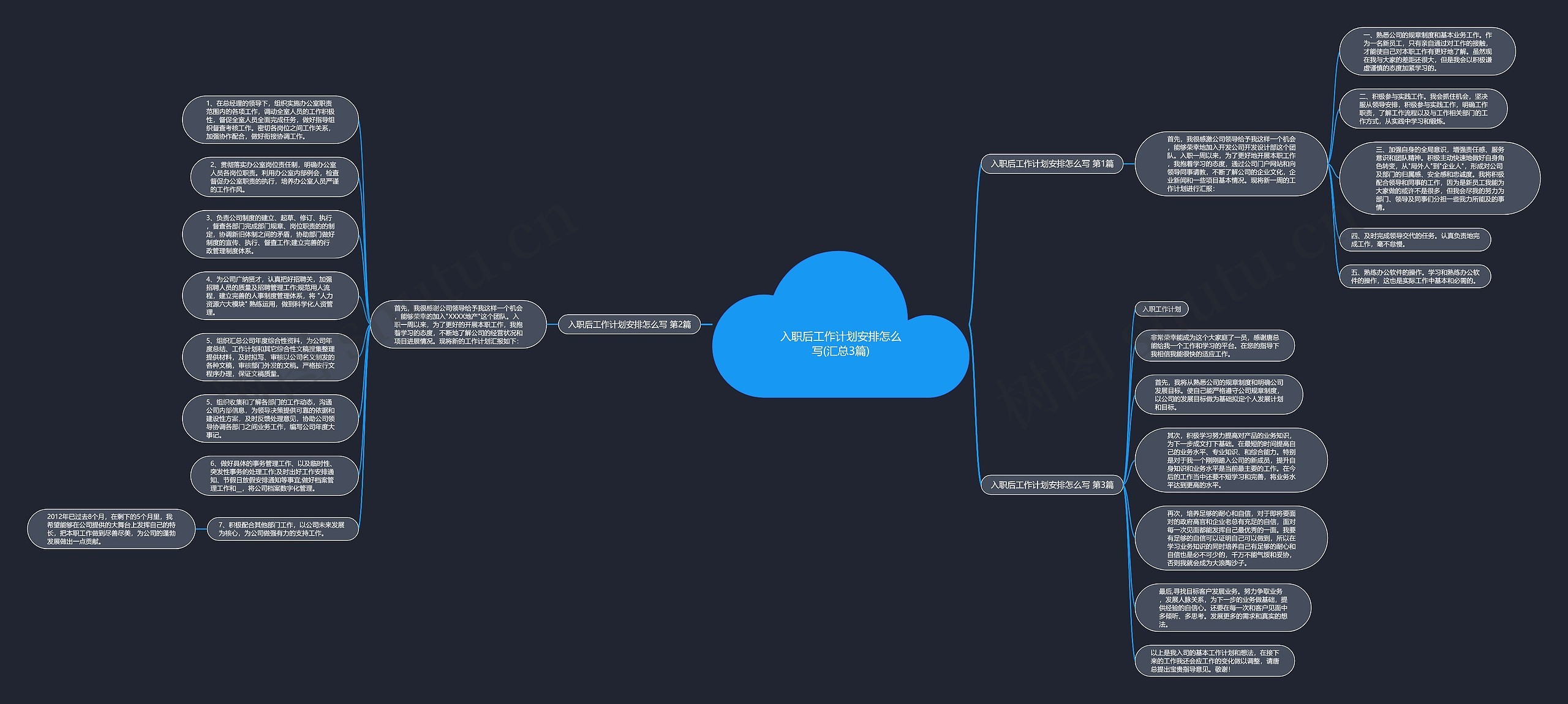入职后工作计划安排怎么写(汇总3篇)思维导图