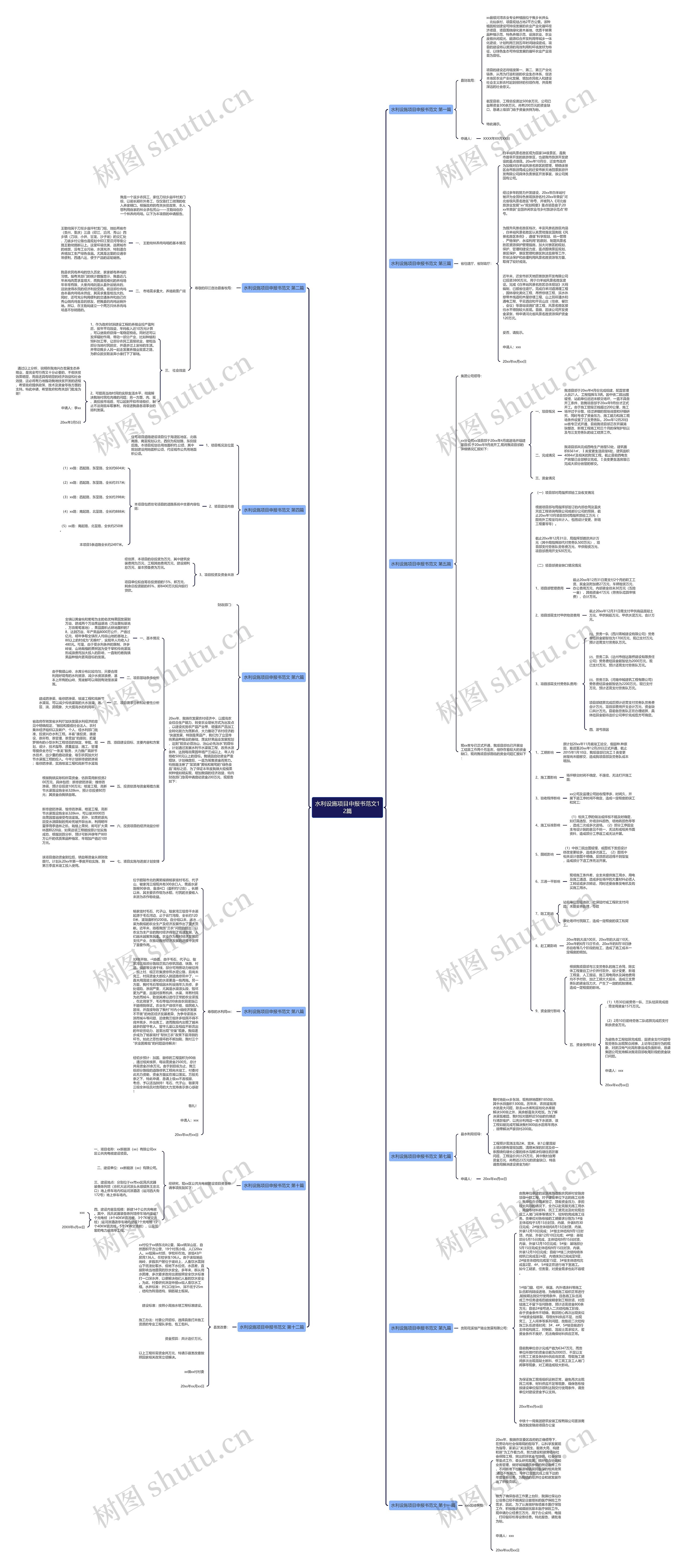 水利设施项目申报书范文12篇思维导图
