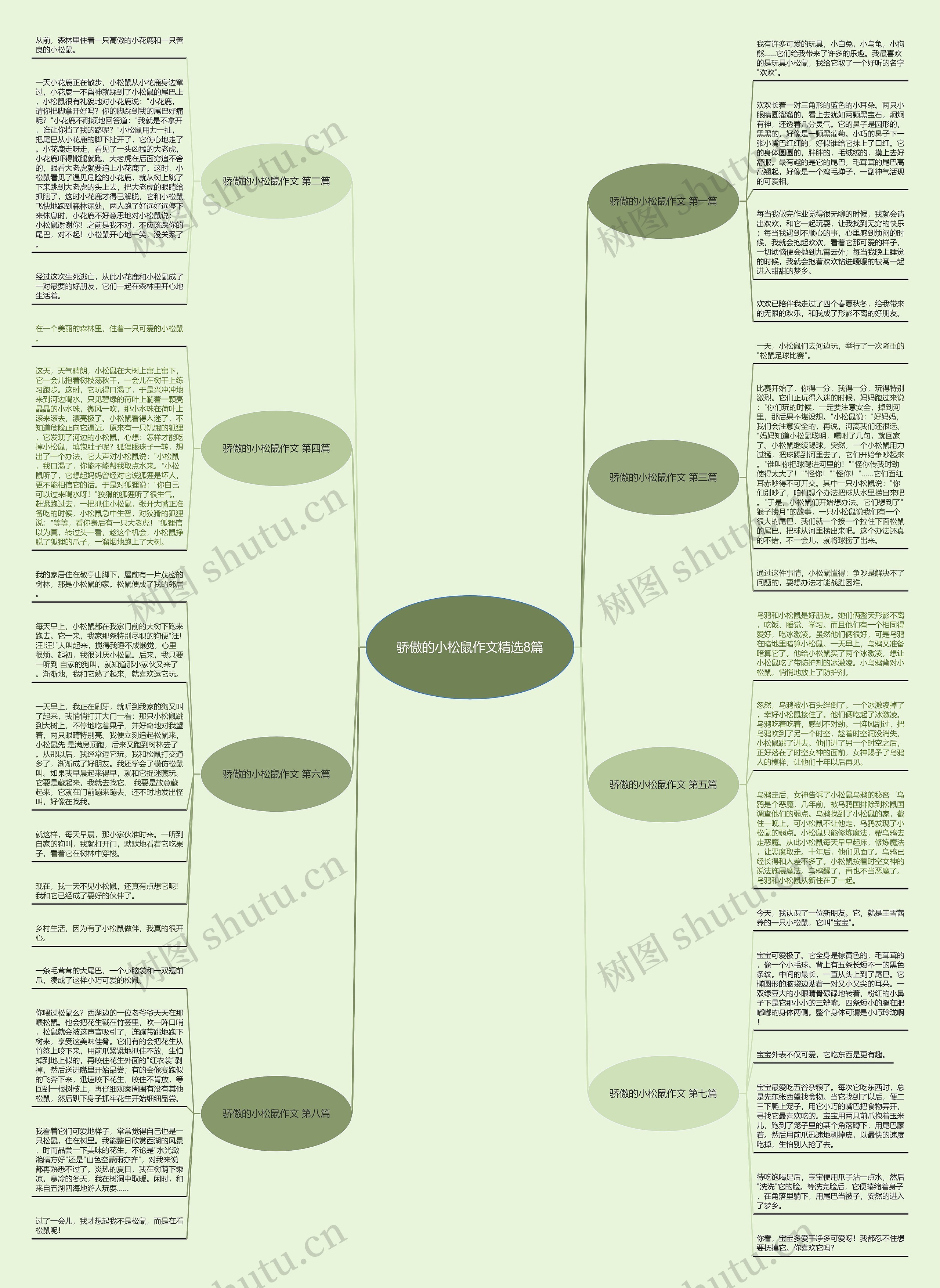 骄傲的小松鼠作文精选8篇思维导图