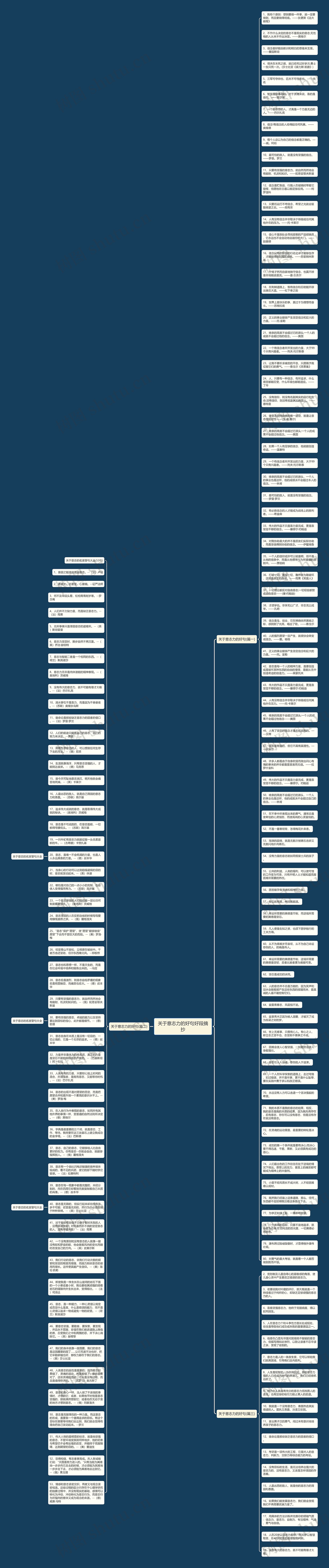关于意志力的好句好段摘抄思维导图