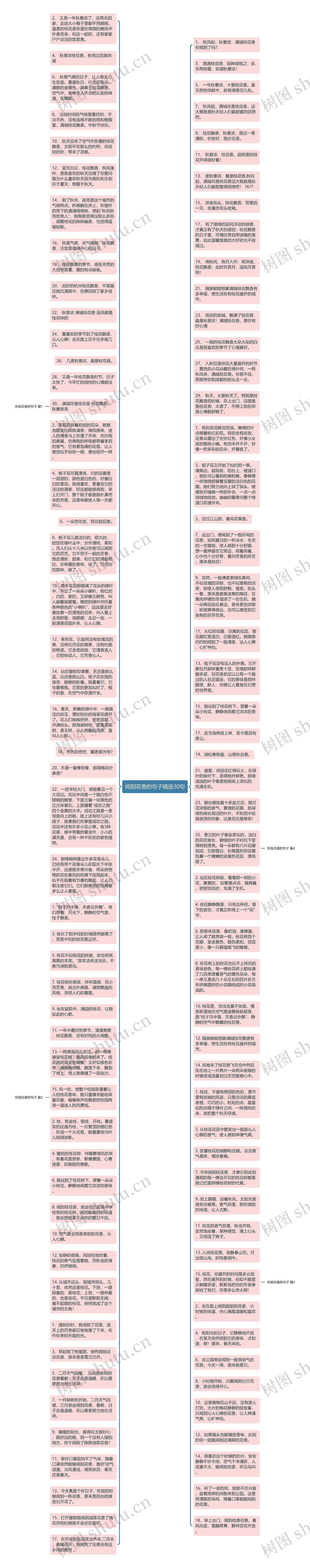 闻到花香的句子精选30句思维导图