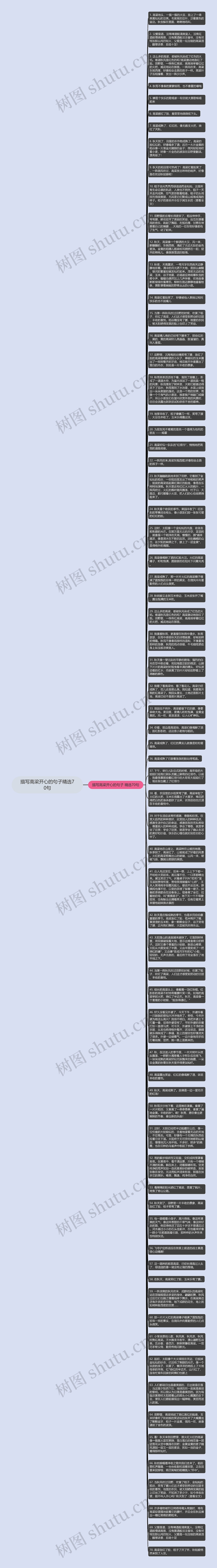 描写高梁开心的句子精选70句思维导图