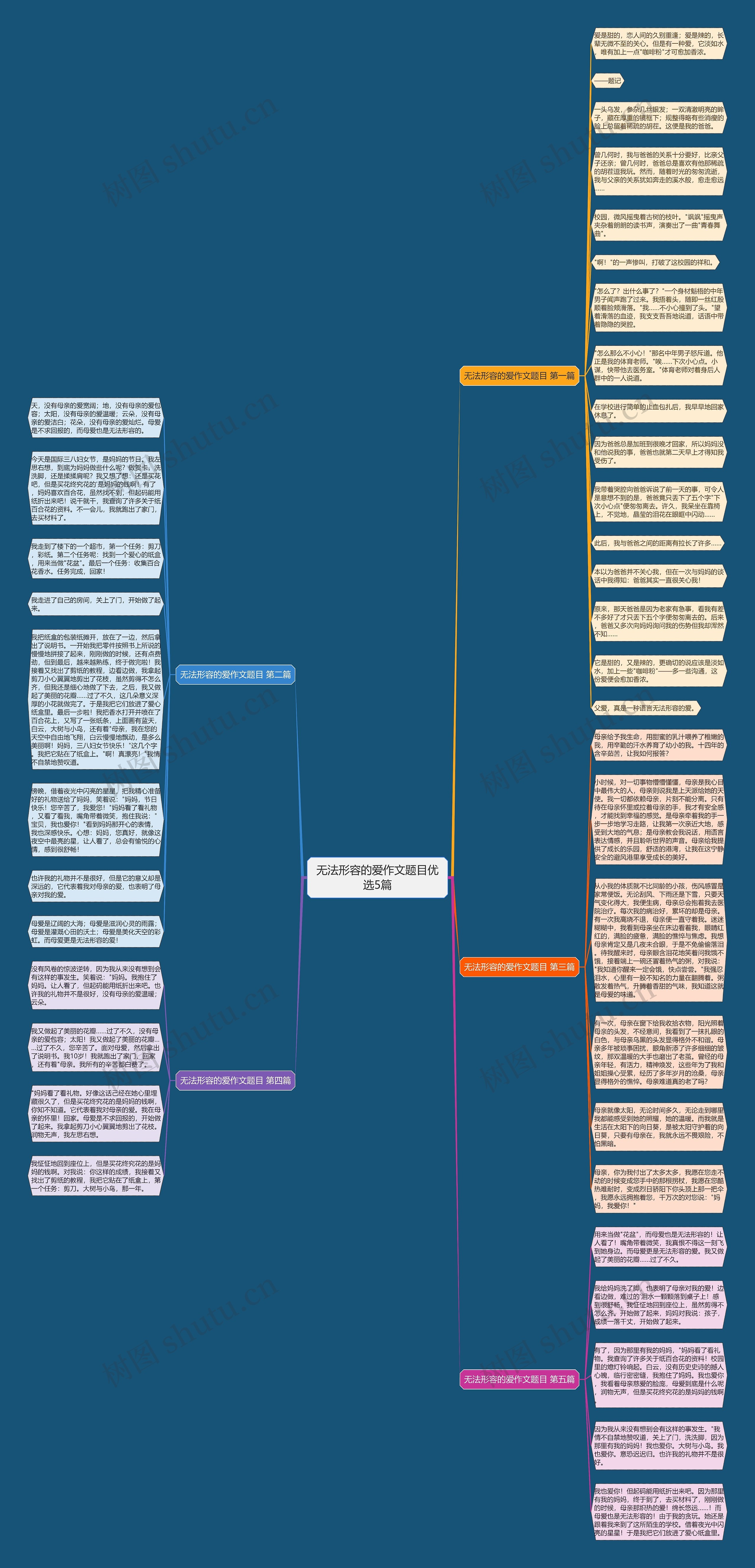 无法形容的爱作文题目优选5篇思维导图