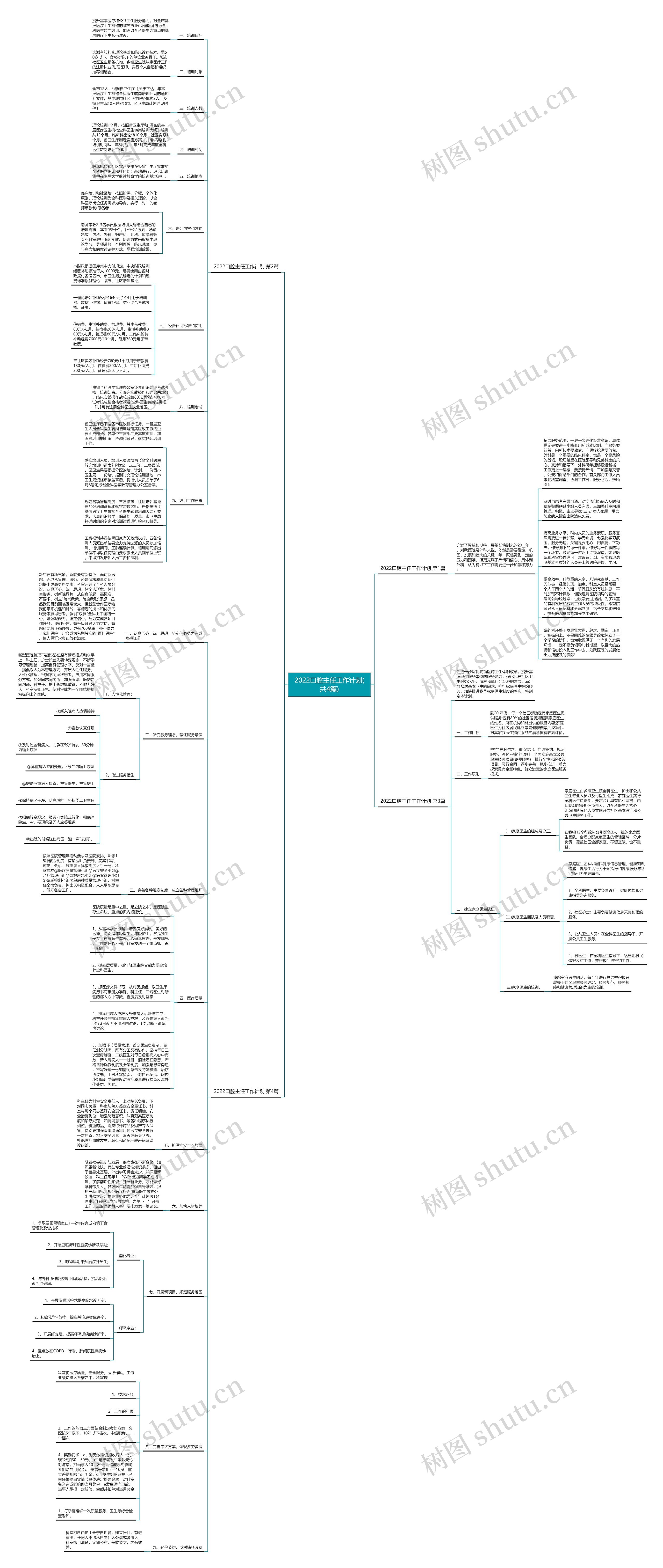 2022口腔主任工作计划(共4篇)思维导图