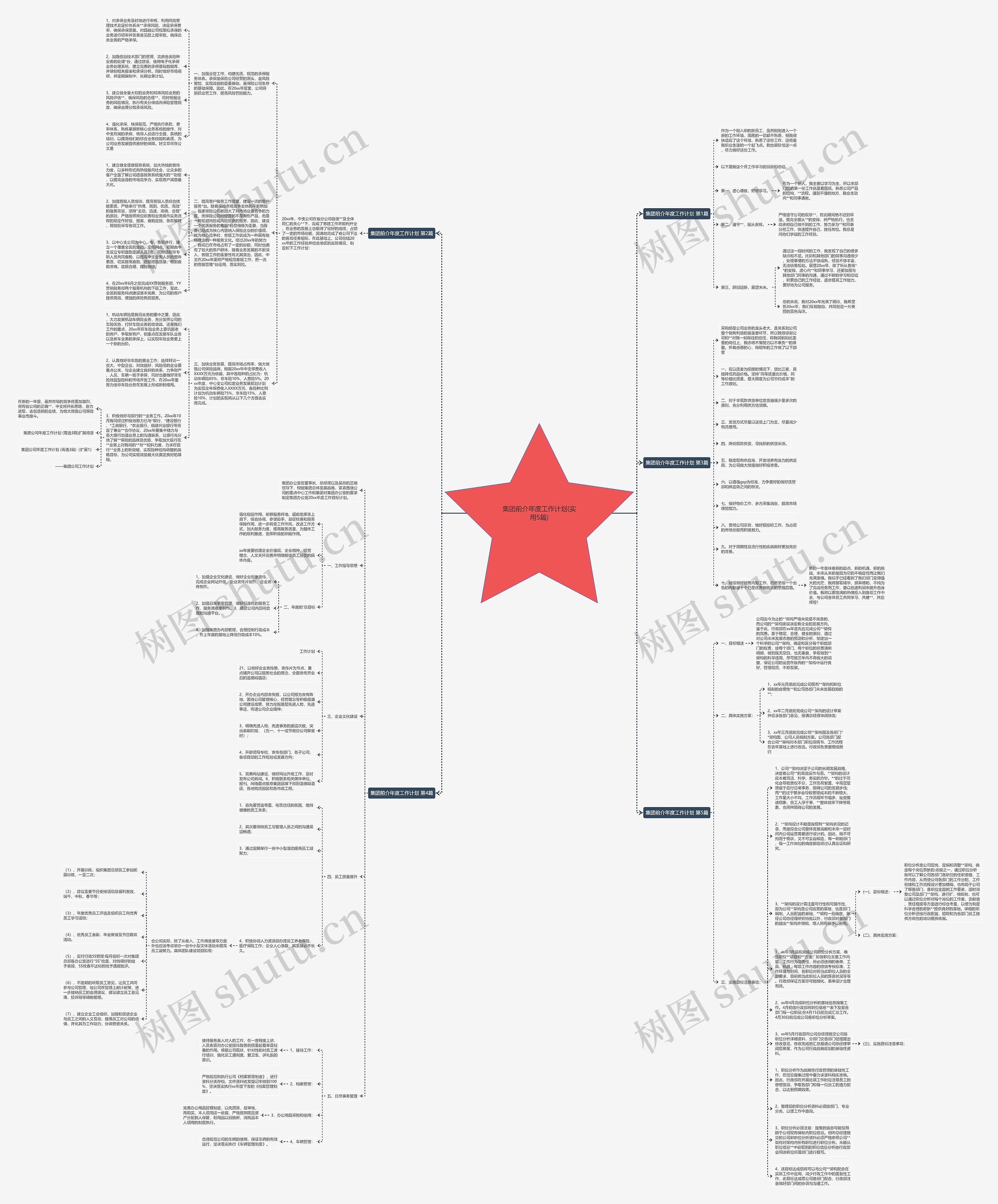 集团前介年度工作计划(实用5篇)思维导图