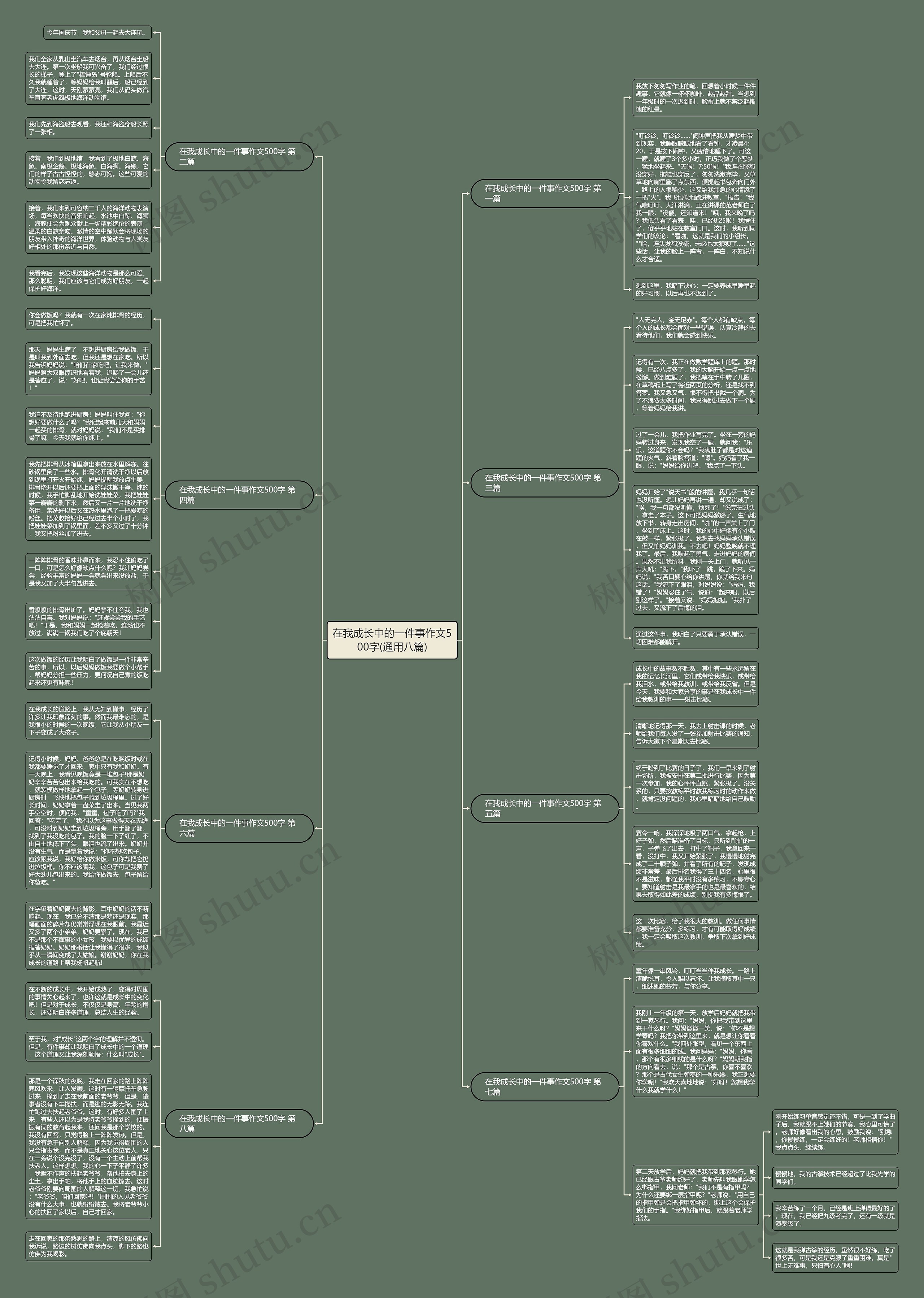 在我成长中的一件事作文500字(通用八篇)思维导图