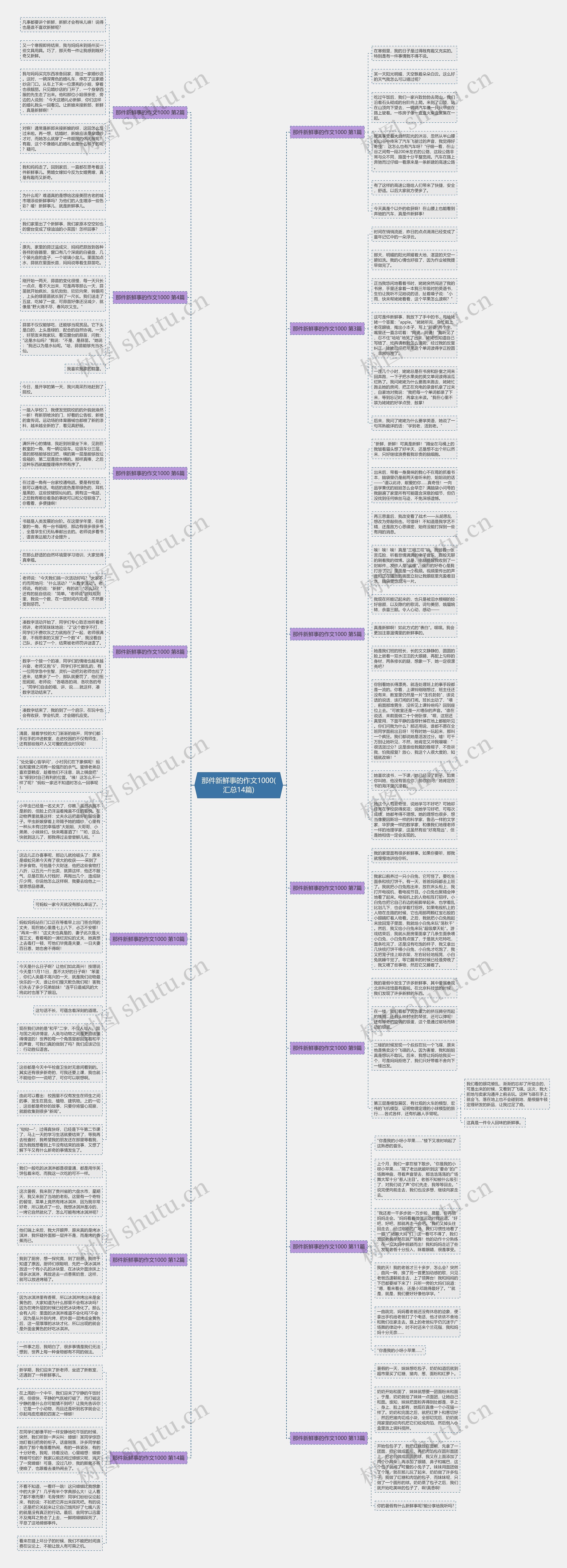 那件新鲜事的作文1000(汇总14篇)思维导图