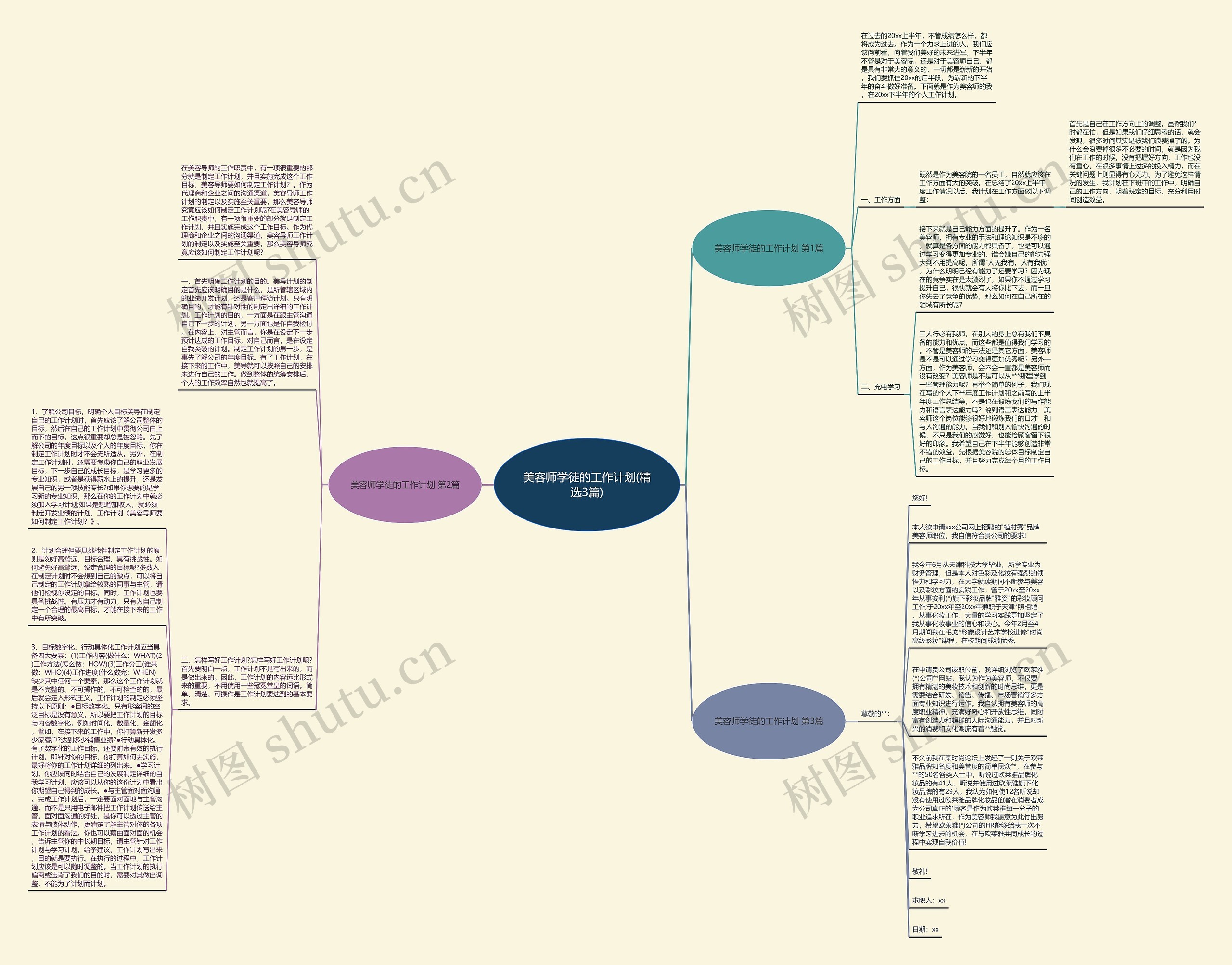 美容师学徒的工作计划(精选3篇)思维导图