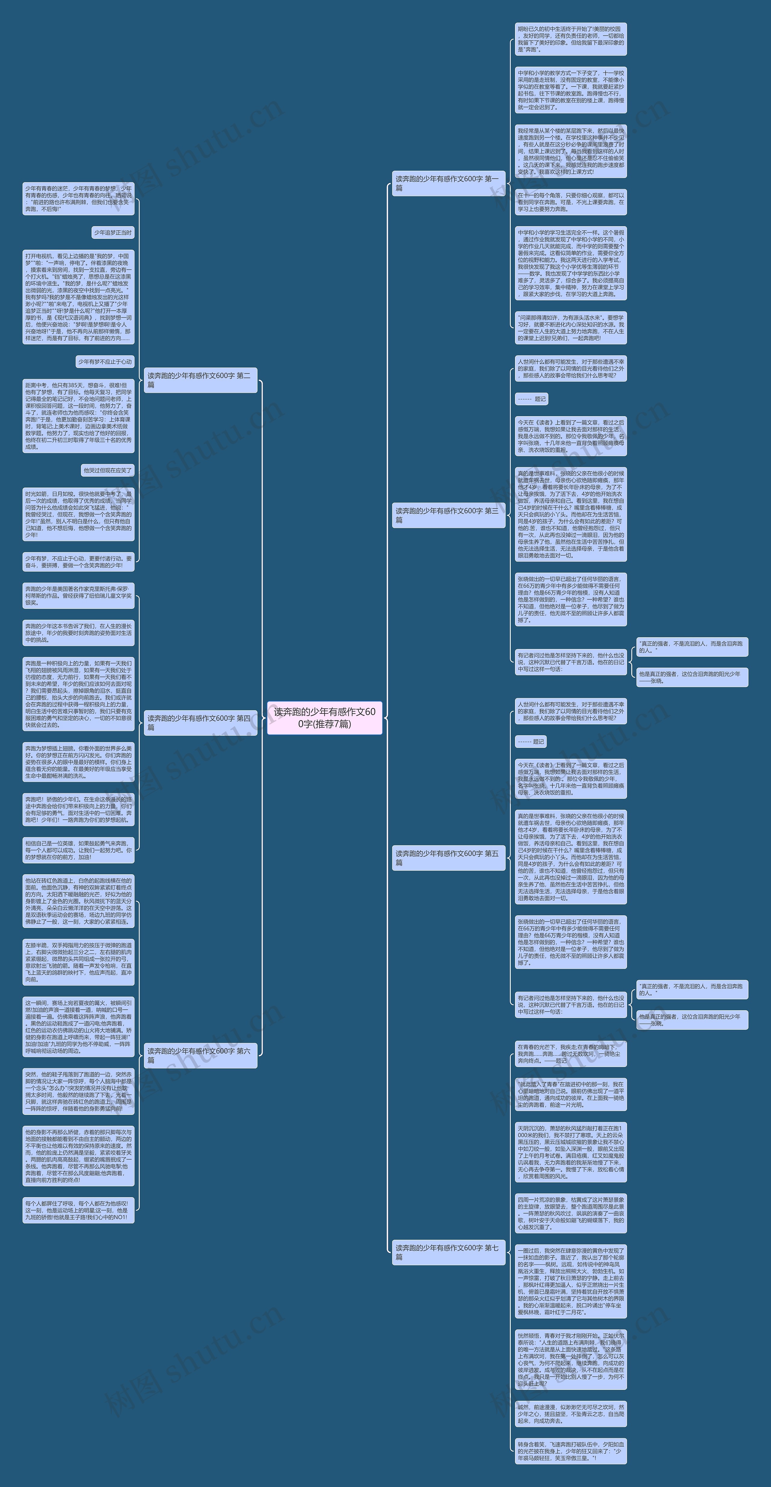 读奔跑的少年有感作文600字(推荐7篇)思维导图