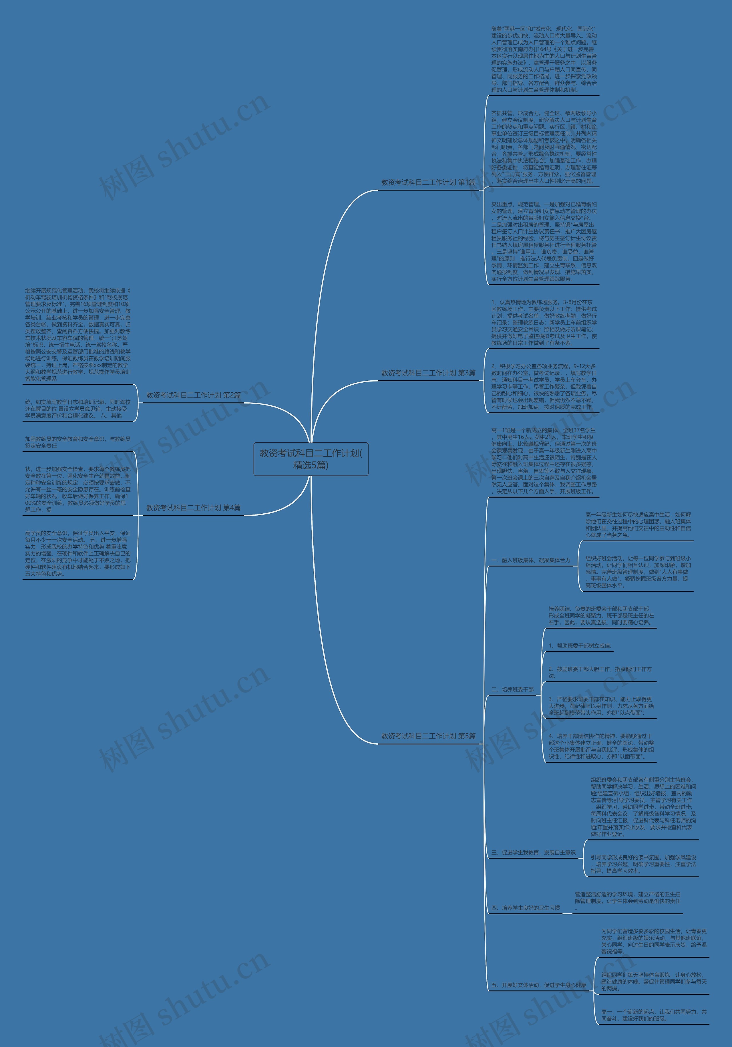 教资考试科目二工作计划(精选5篇)思维导图