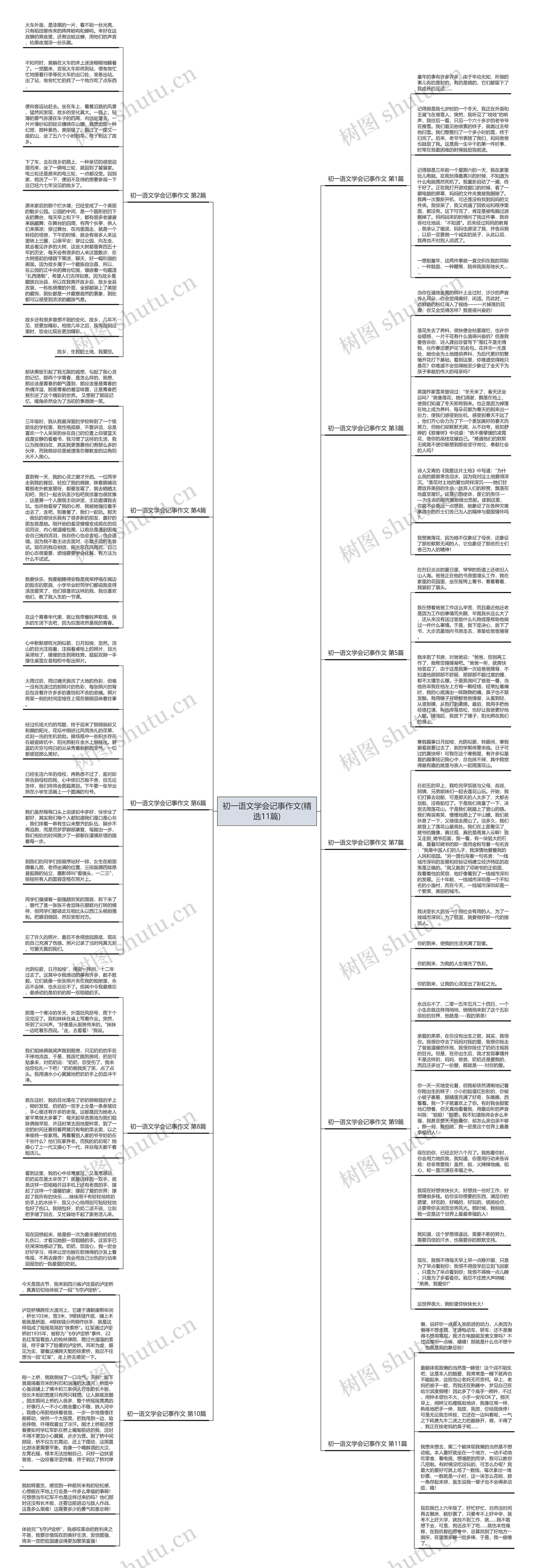 初一语文学会记事作文(精选11篇)思维导图