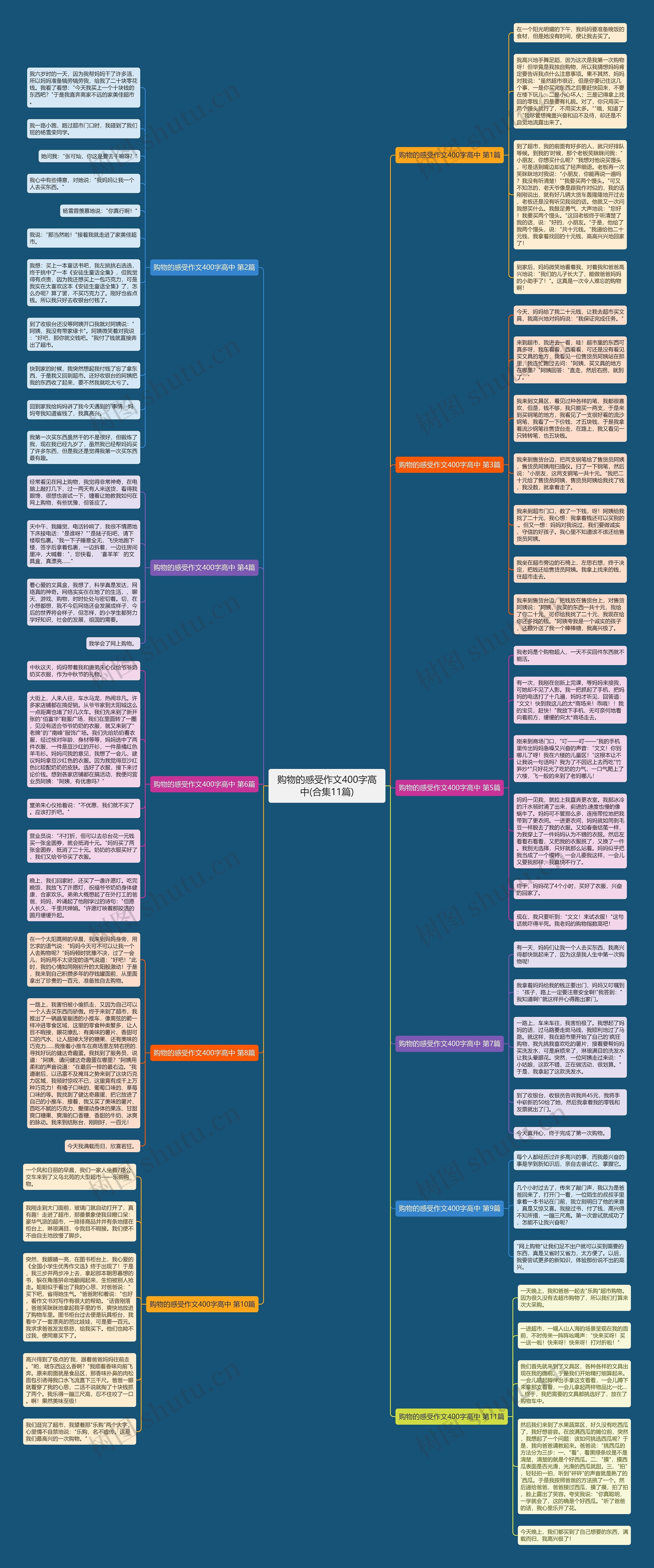 购物的感受作文400字高中(合集11篇)思维导图