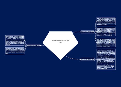 德国买房合同范本(推荐3篇)思维导图