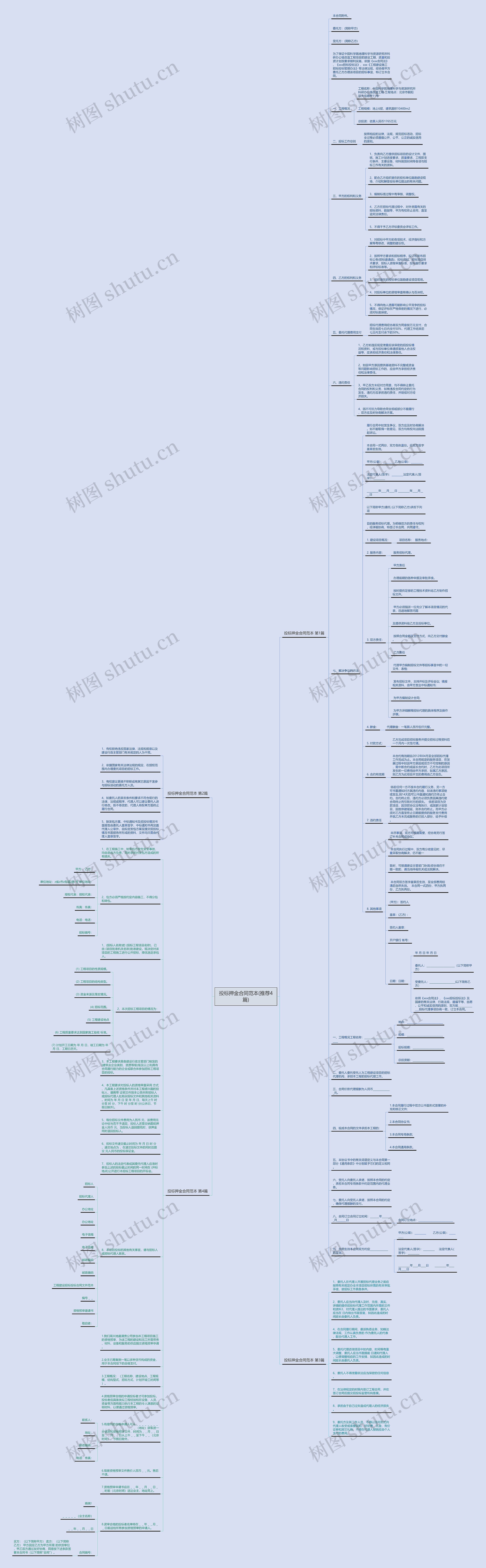 投标押金合同范本(推荐4篇)思维导图