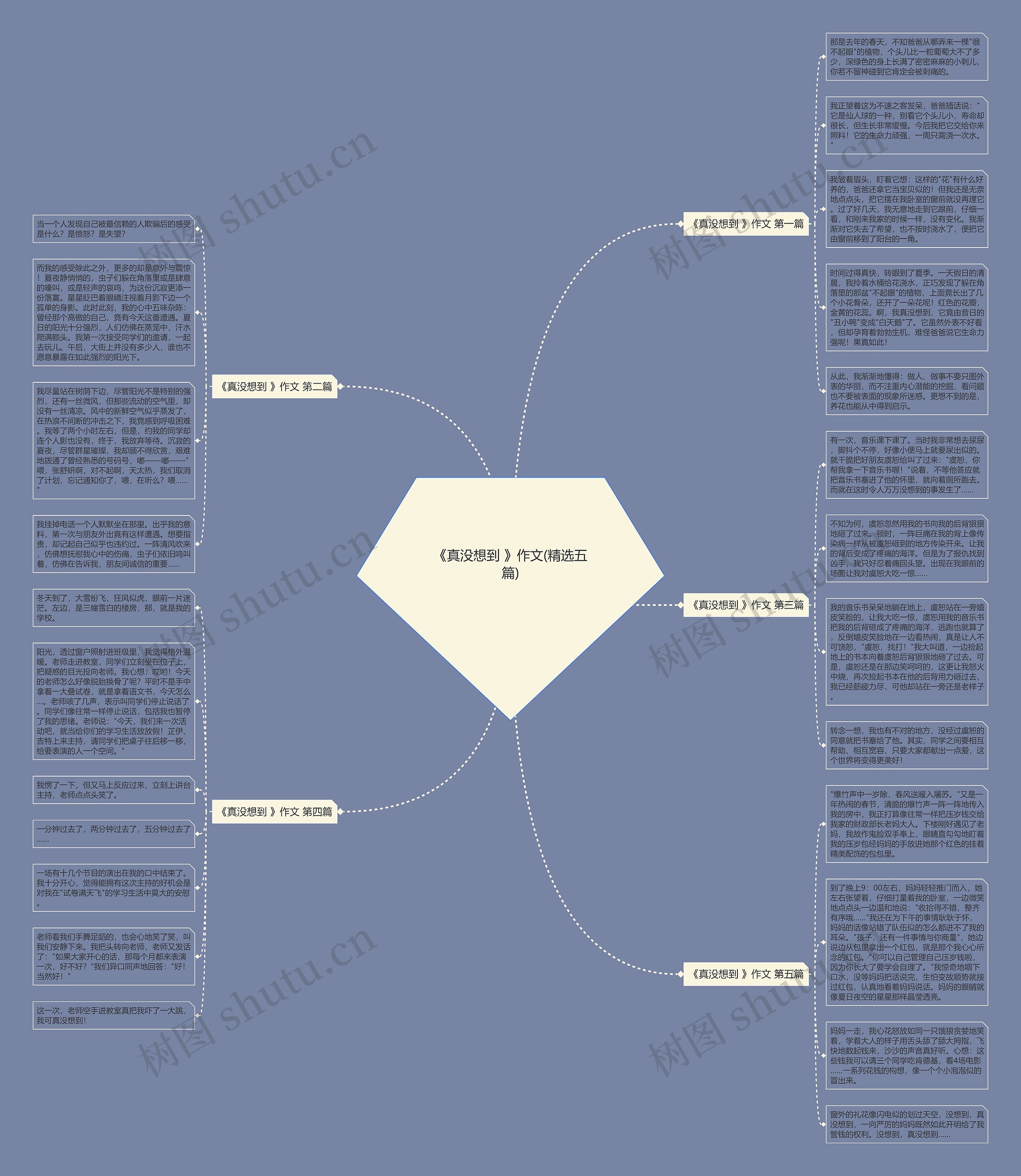 《真没想到 》作文(精选五篇)思维导图