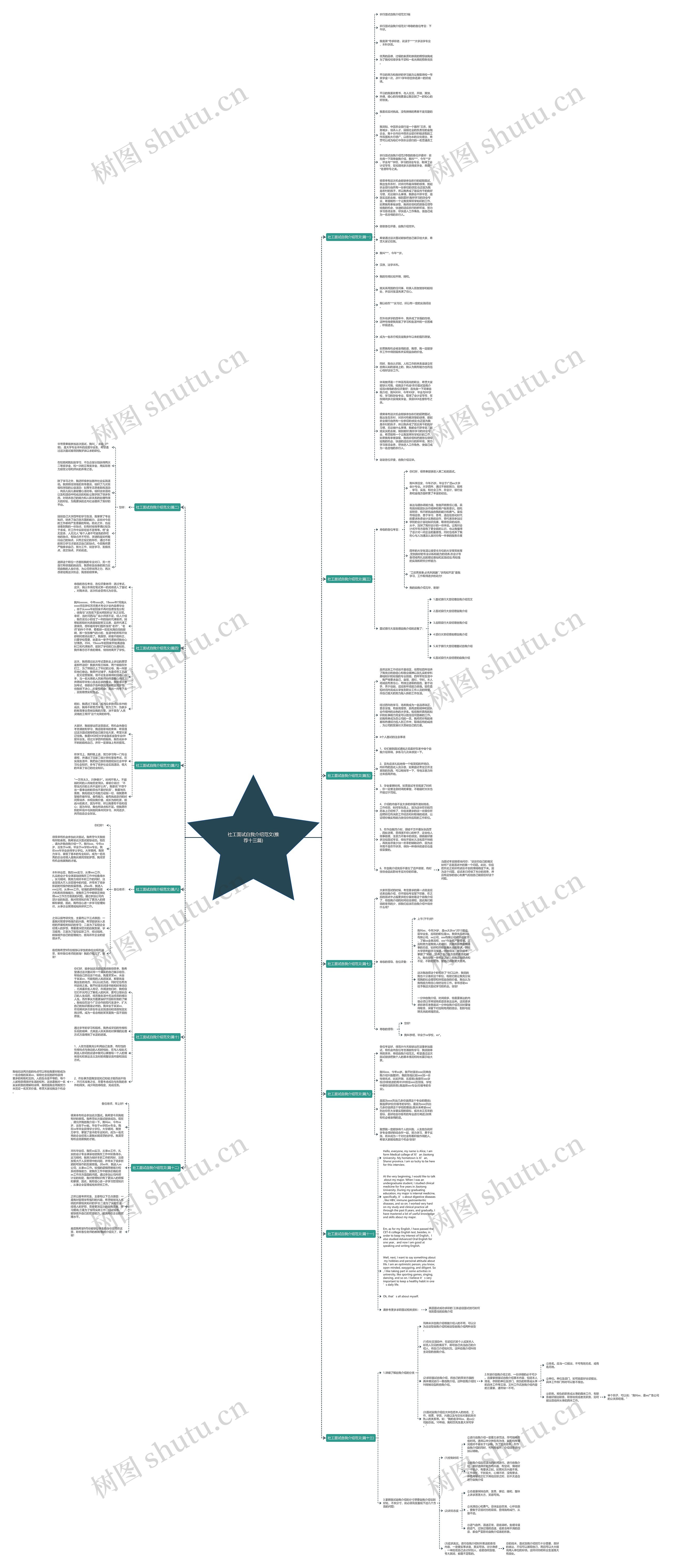 社工面试自我介绍范文(推荐十三篇)思维导图