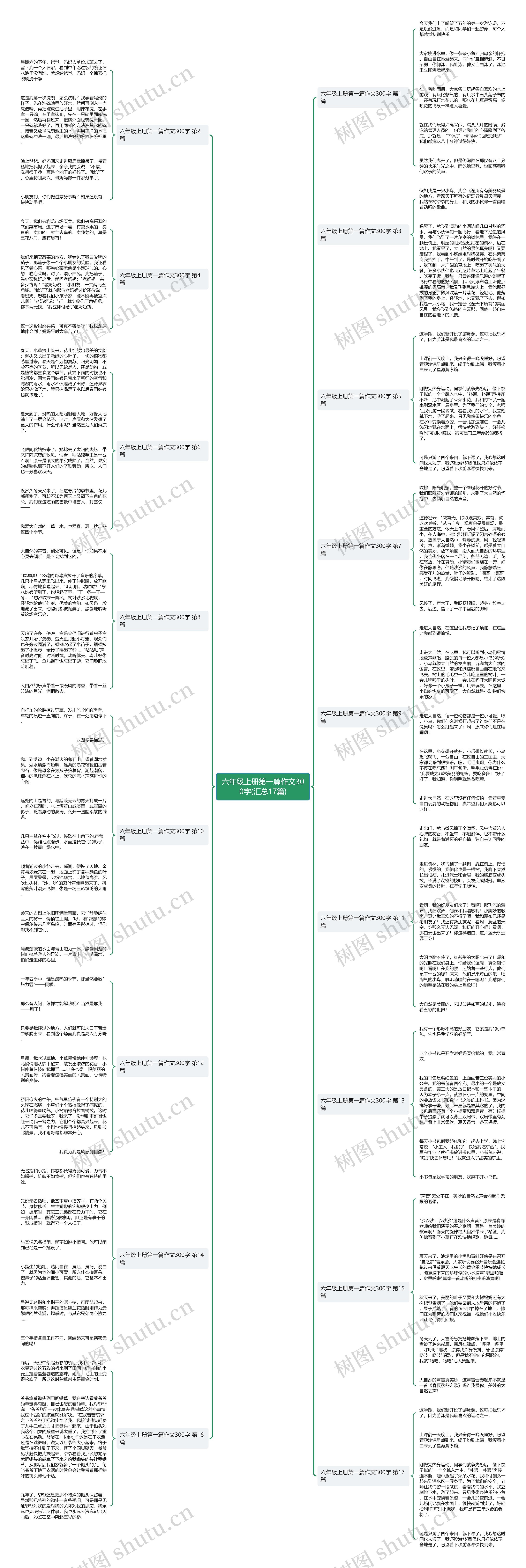 六年级上册第一篇作文300字(汇总17篇)