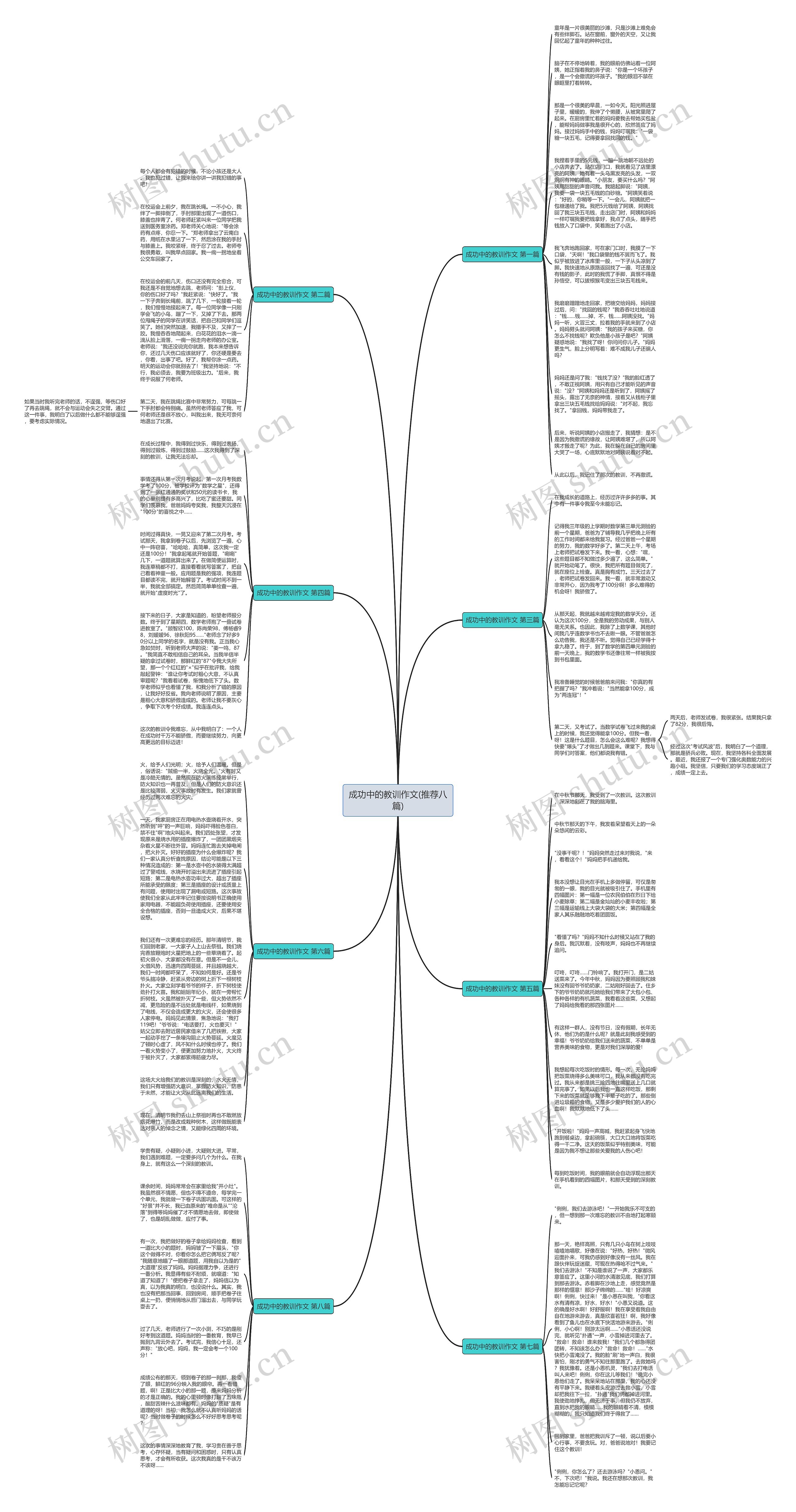 成功中的教训作文(推荐八篇)思维导图