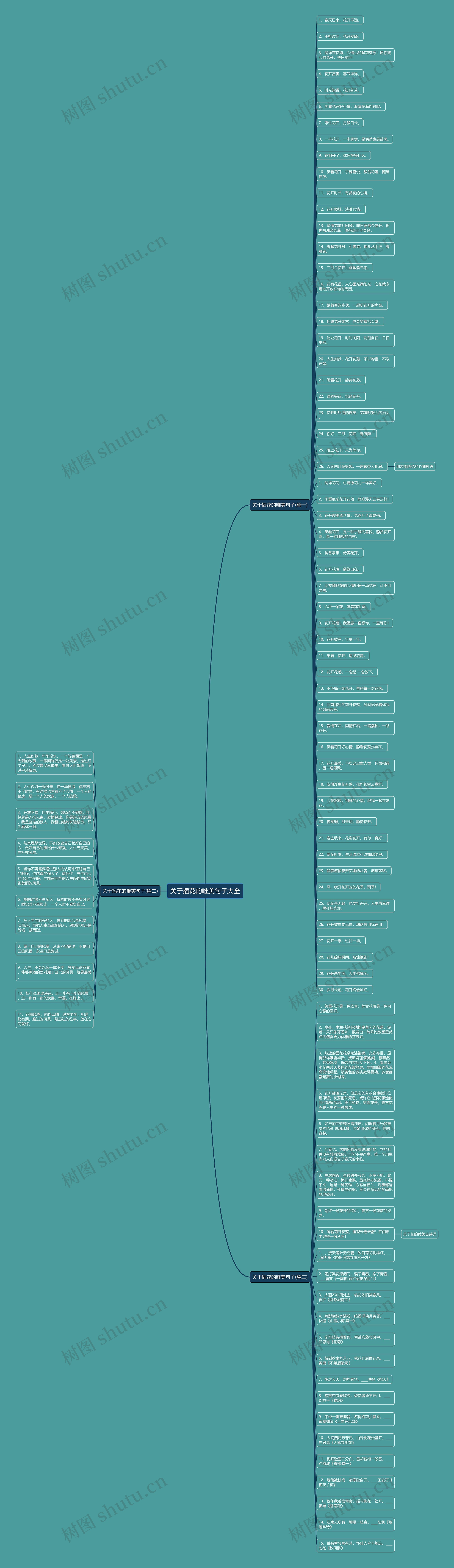 关于插花的唯美句子大全思维导图