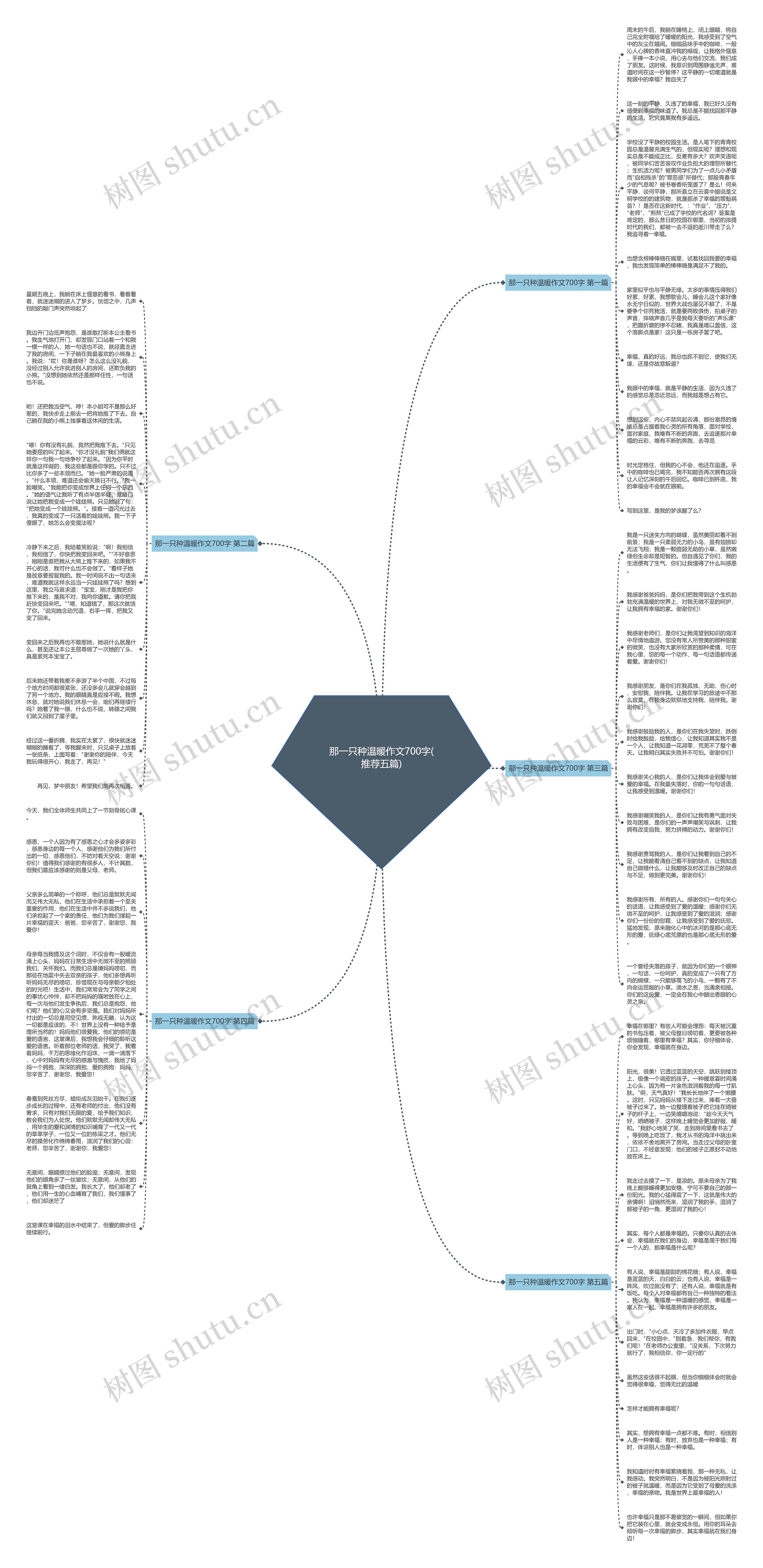 那一只种温暖作文700字(推荐五篇)思维导图