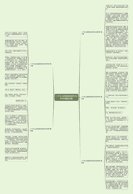 一个令人犹伤的时刻作文400字精选五篇思维导图编号c5339895 Treemind树图 