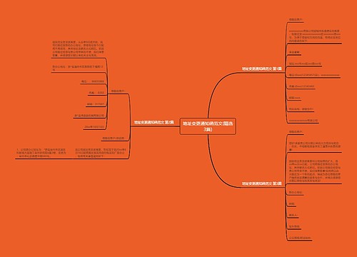 地址变更通知函范文(精选3篇)思维导图