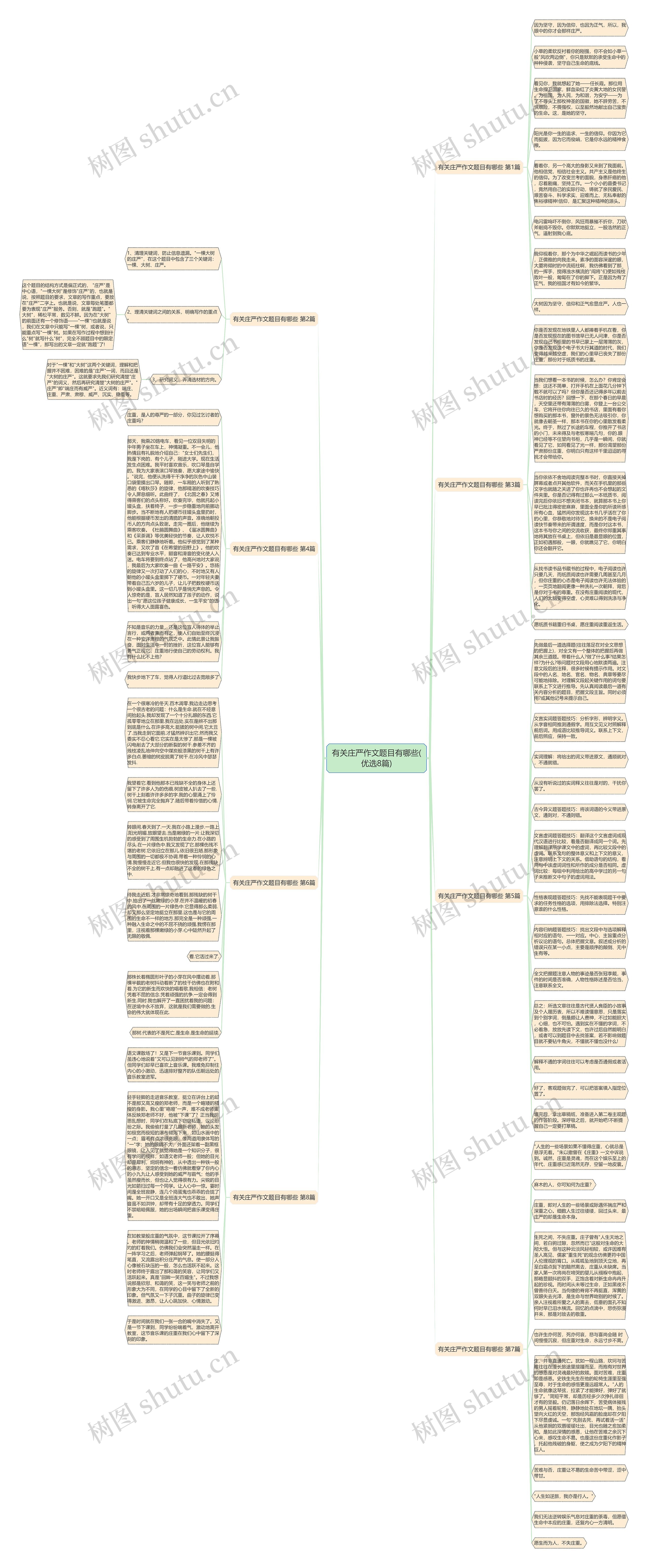 有关庄严作文题目有哪些(优选8篇)思维导图