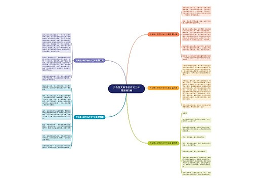 开头是大树下的作文三年级推荐5篇思维导图