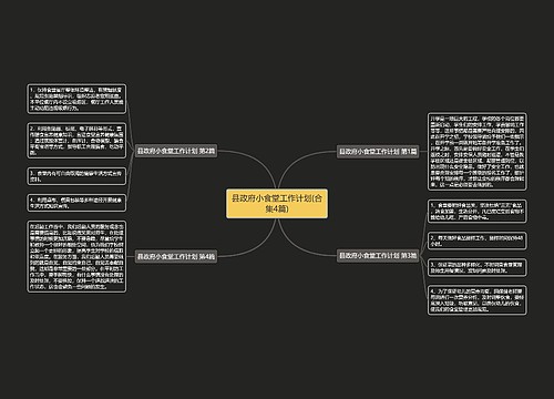 县政府小食堂工作计划(合集4篇)