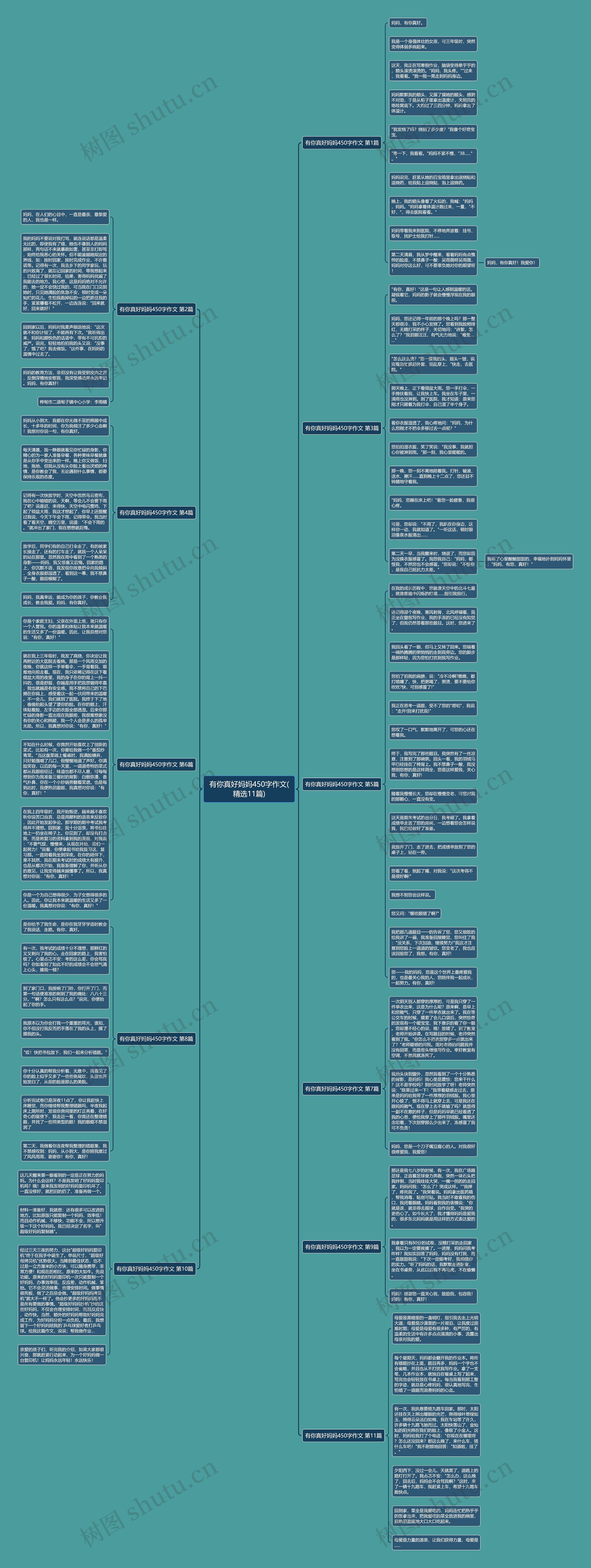 有你真好妈妈450字作文(精选11篇)思维导图
