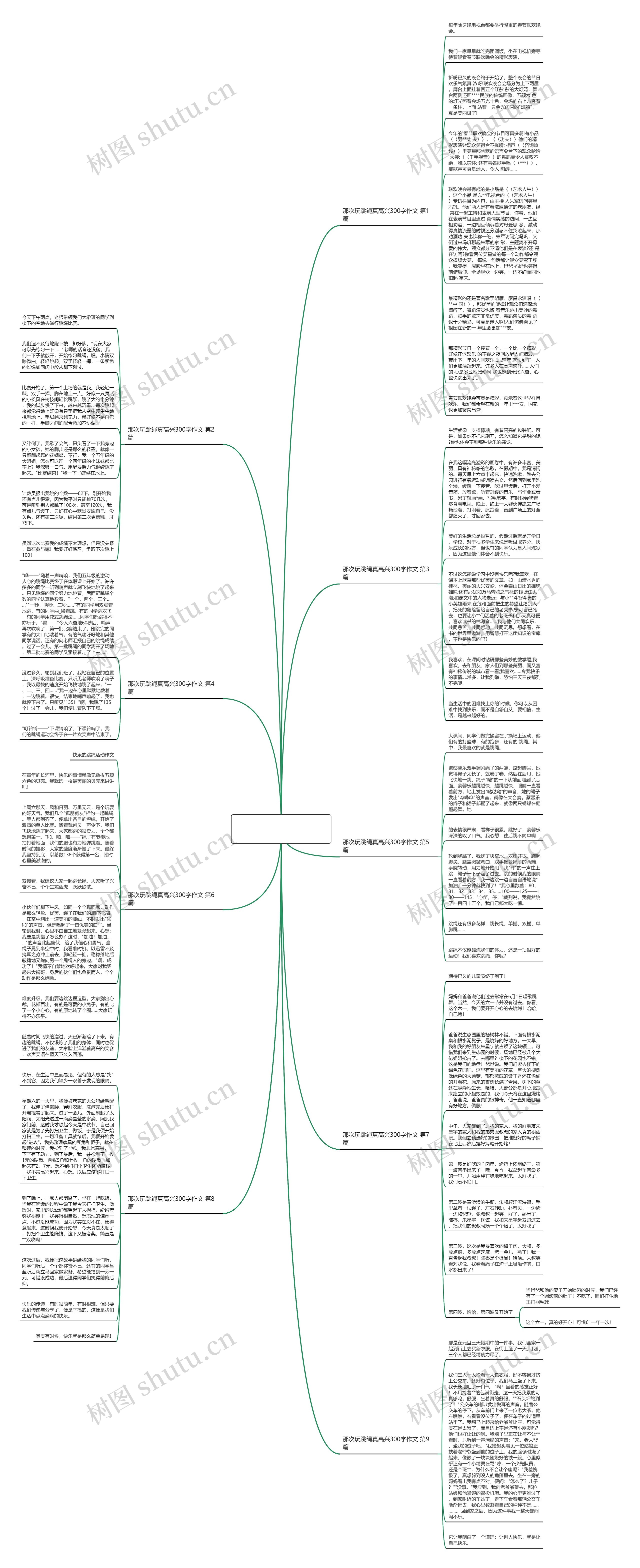 那次玩跳绳真高兴300字作文(共9篇)思维导图