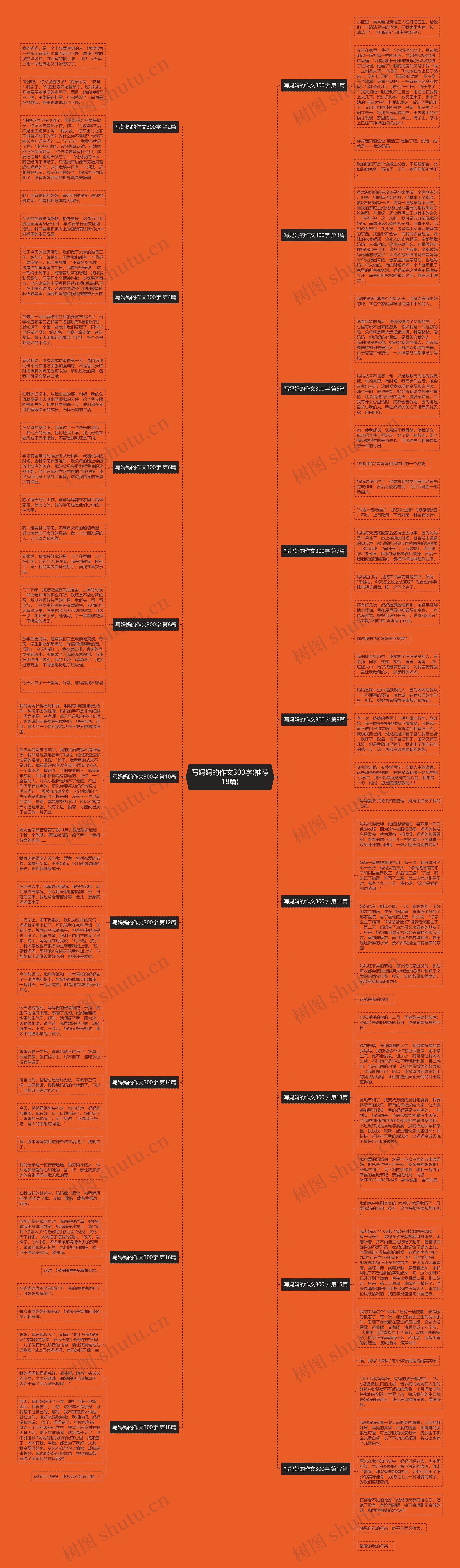 写妈妈的作文300字(推荐18篇)思维导图