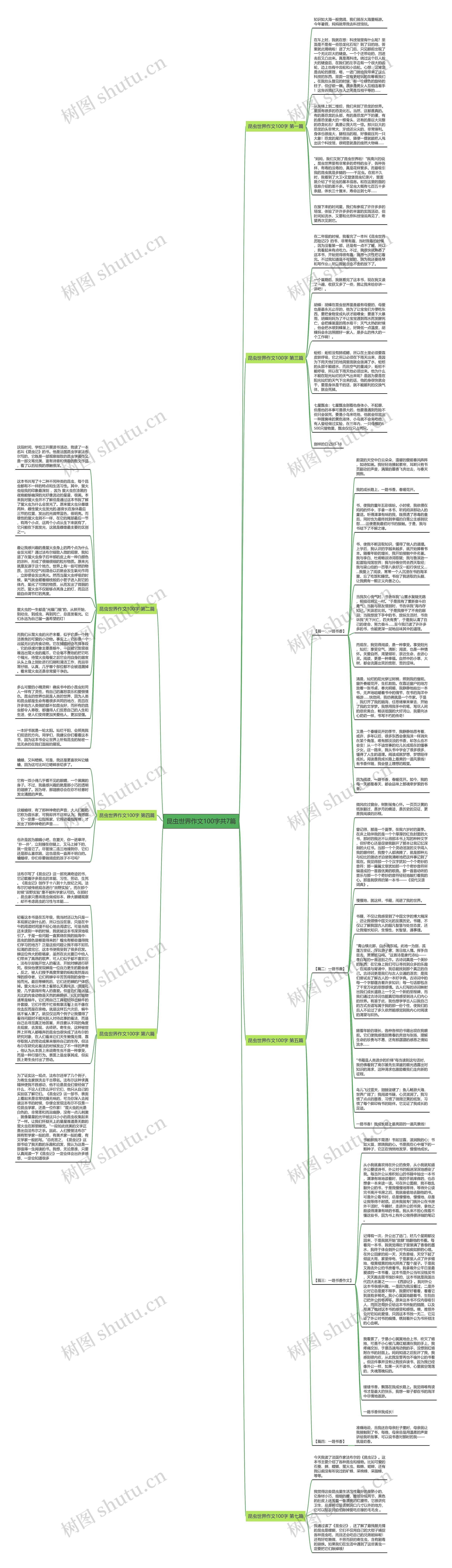 昆虫世界作文100字共7篇思维导图