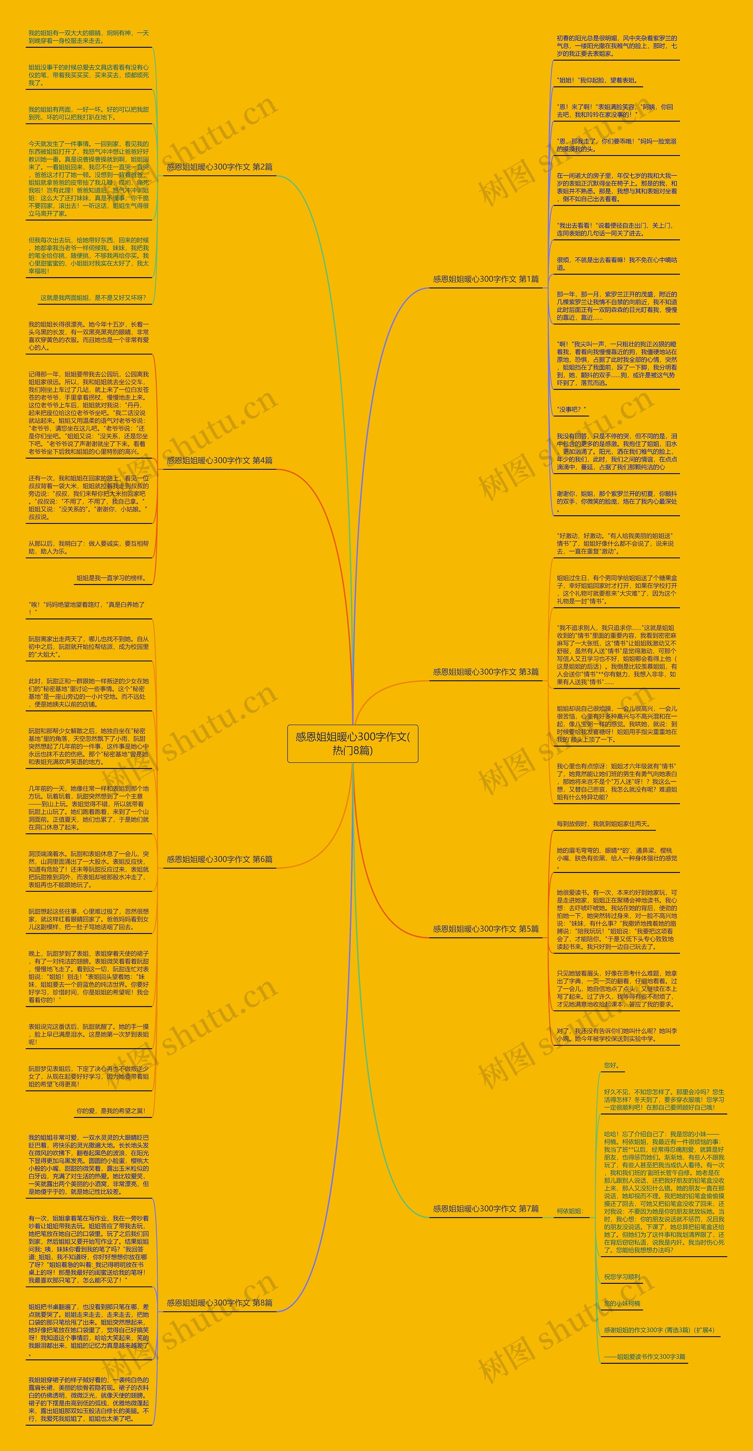 感恩姐姐暖心300字作文(热门8篇)思维导图